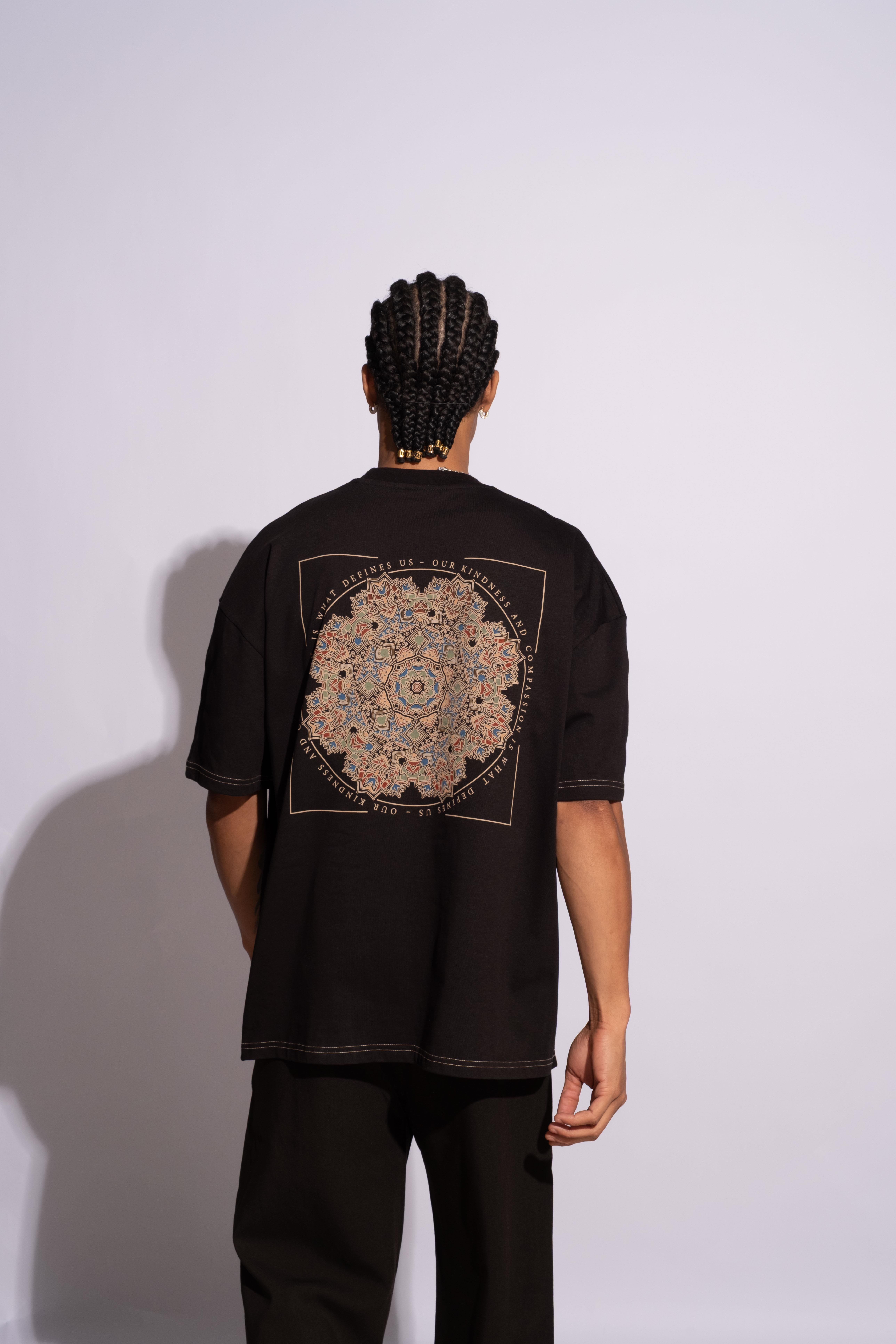 Erkek Oversize Mandela Siyah