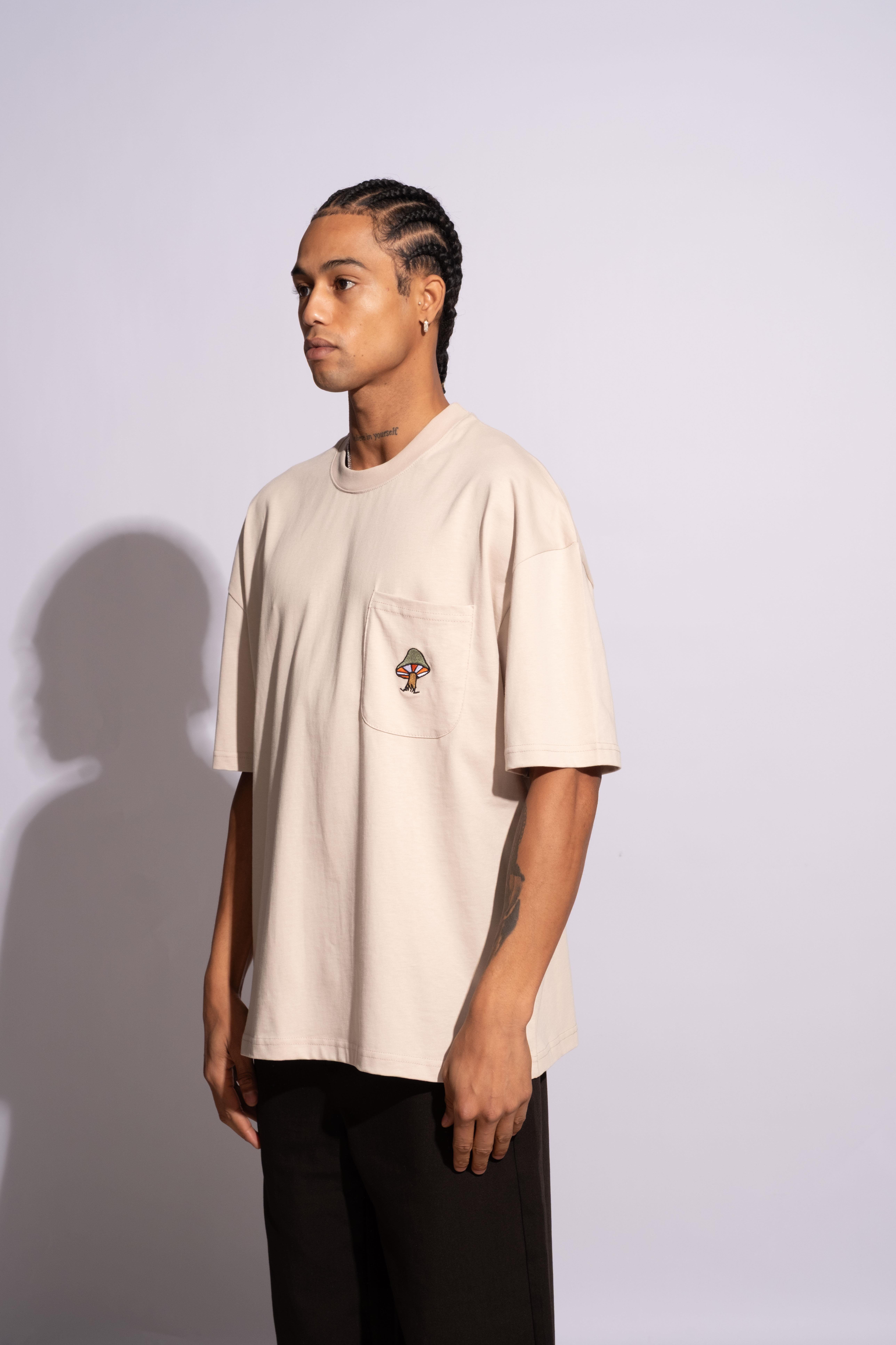 Erkek Oversize Mantar Bej