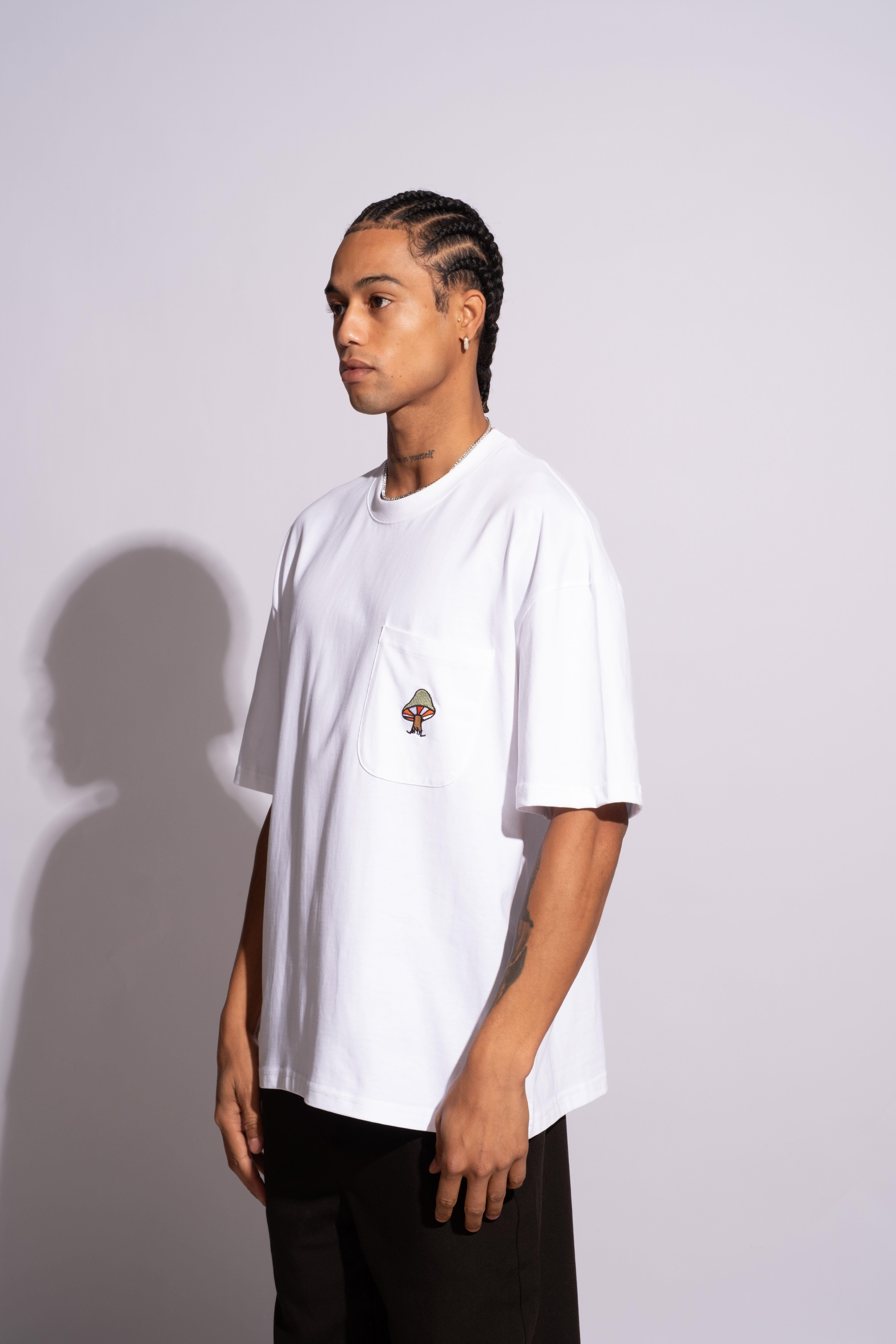 Erkek Oversize Mantar Beyaz