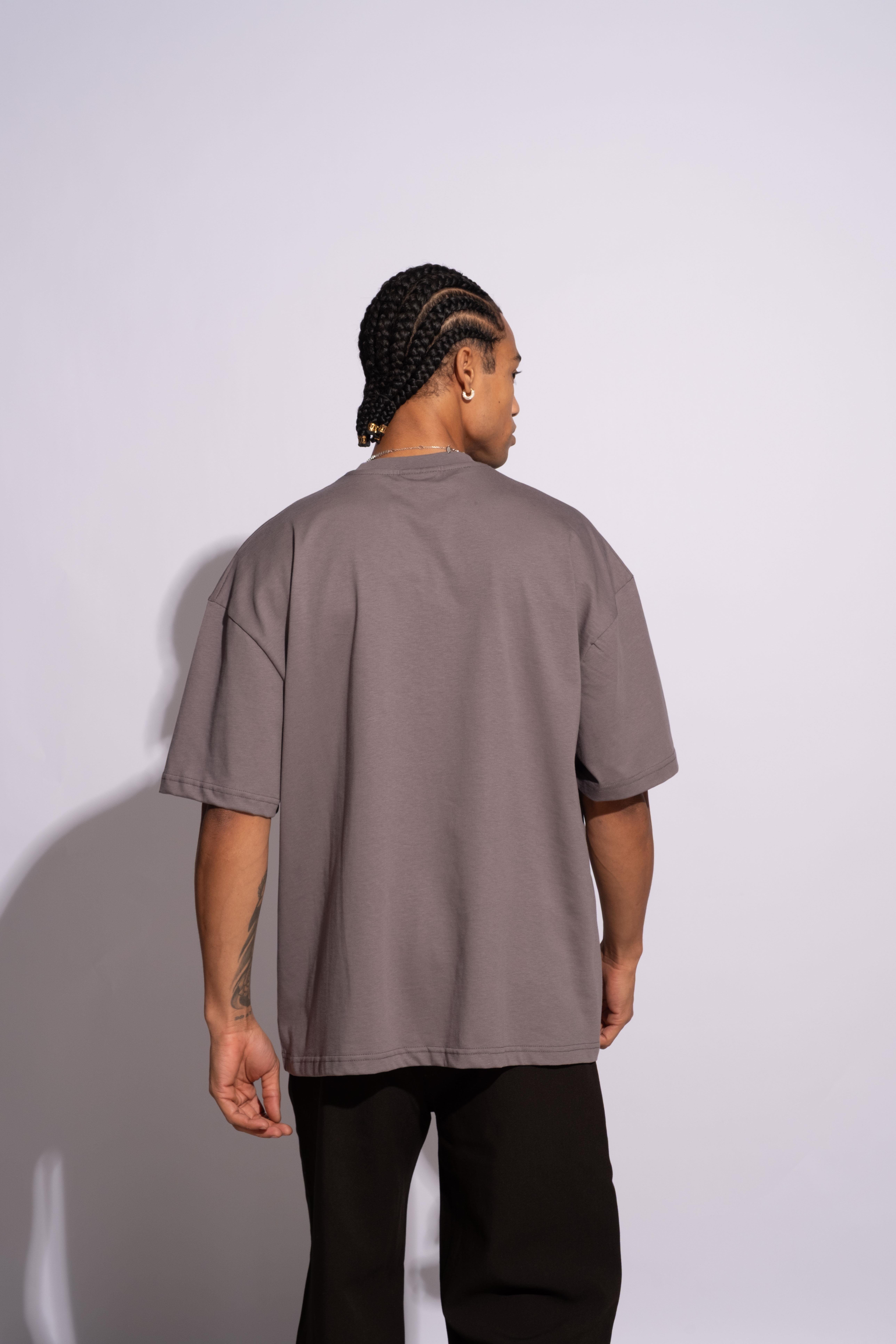 Erkek Oversize Mantar Gri