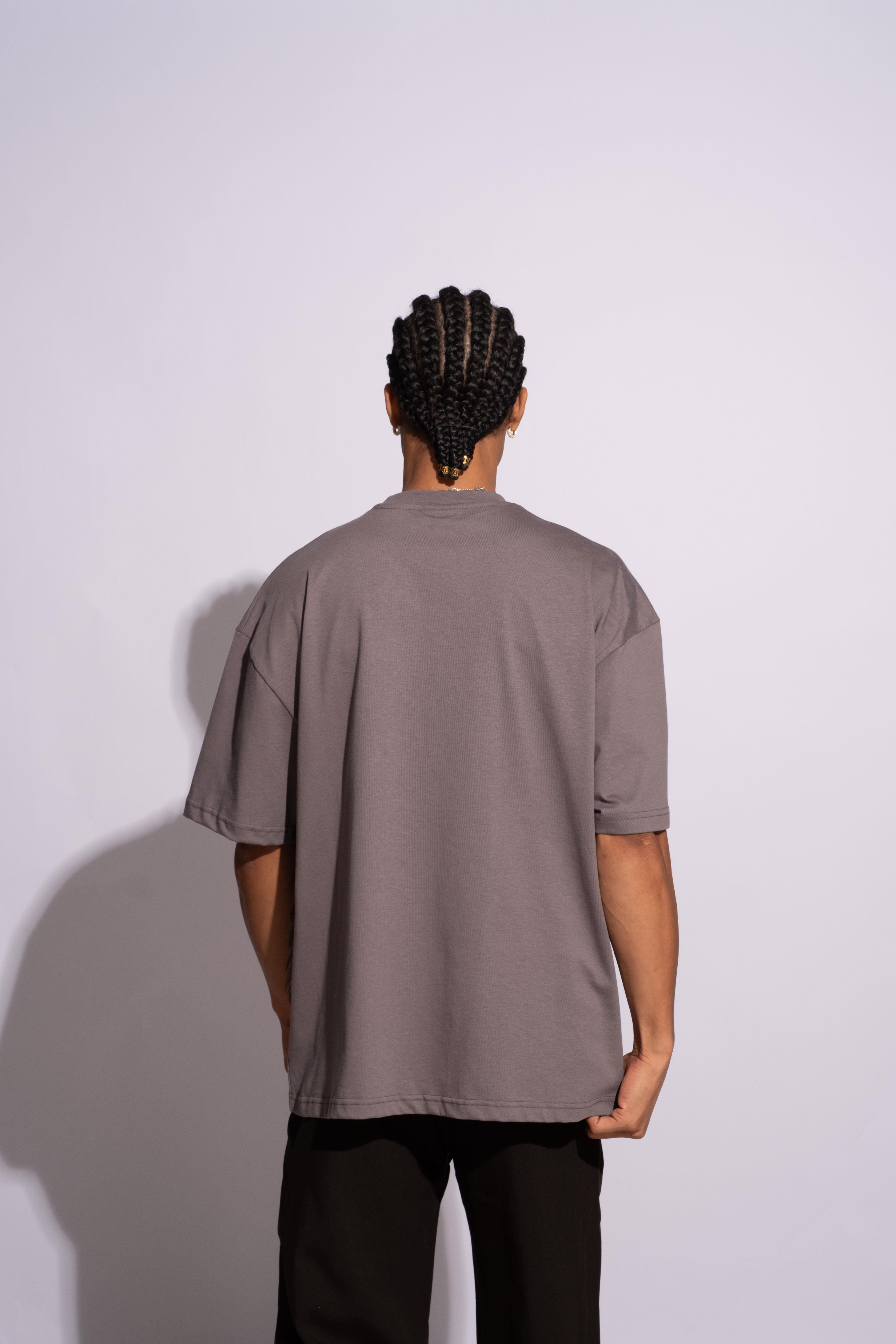 Erkek Oversize Mantar Gri