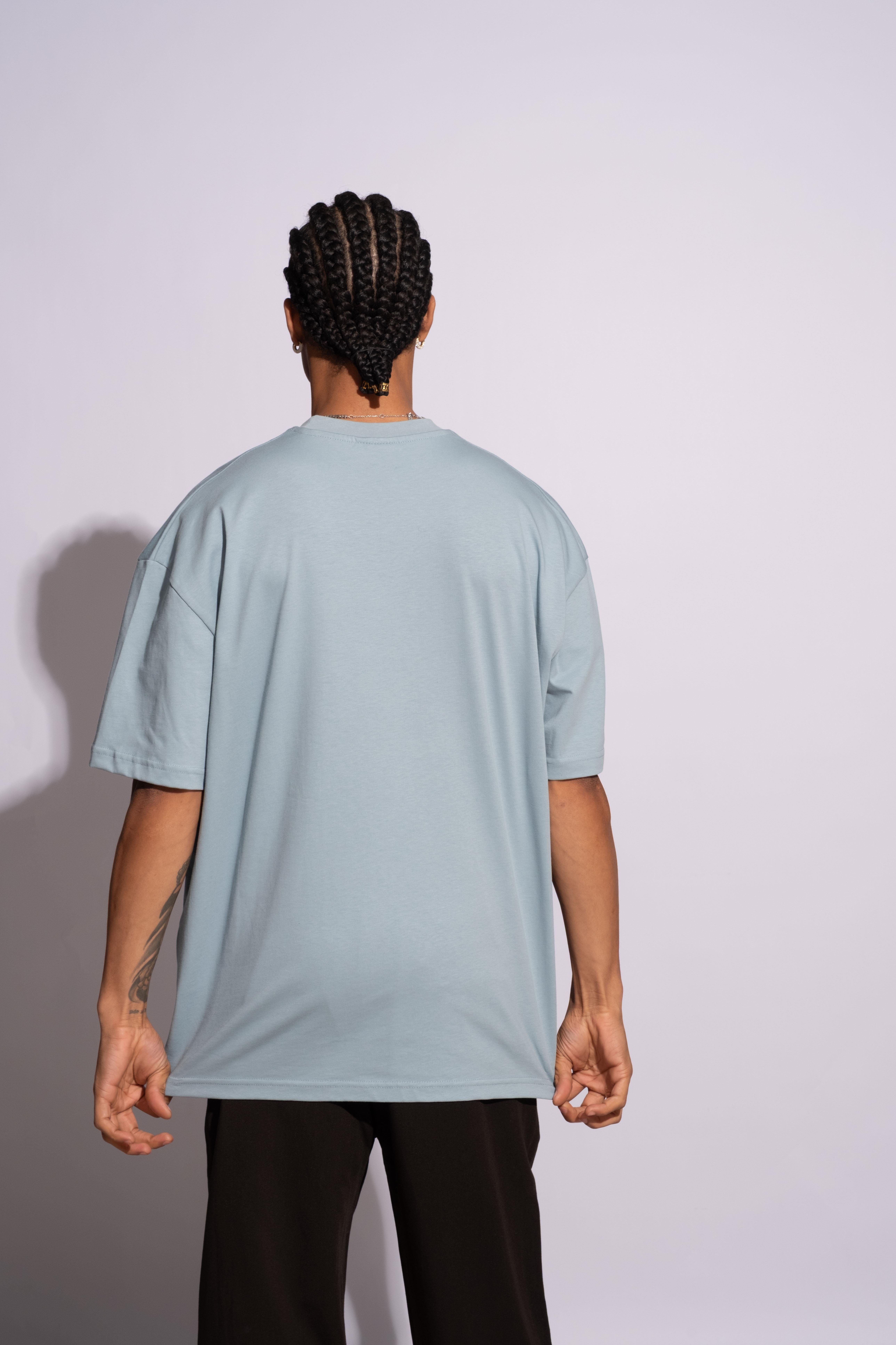 Erkek Oversize Mantar Mavi