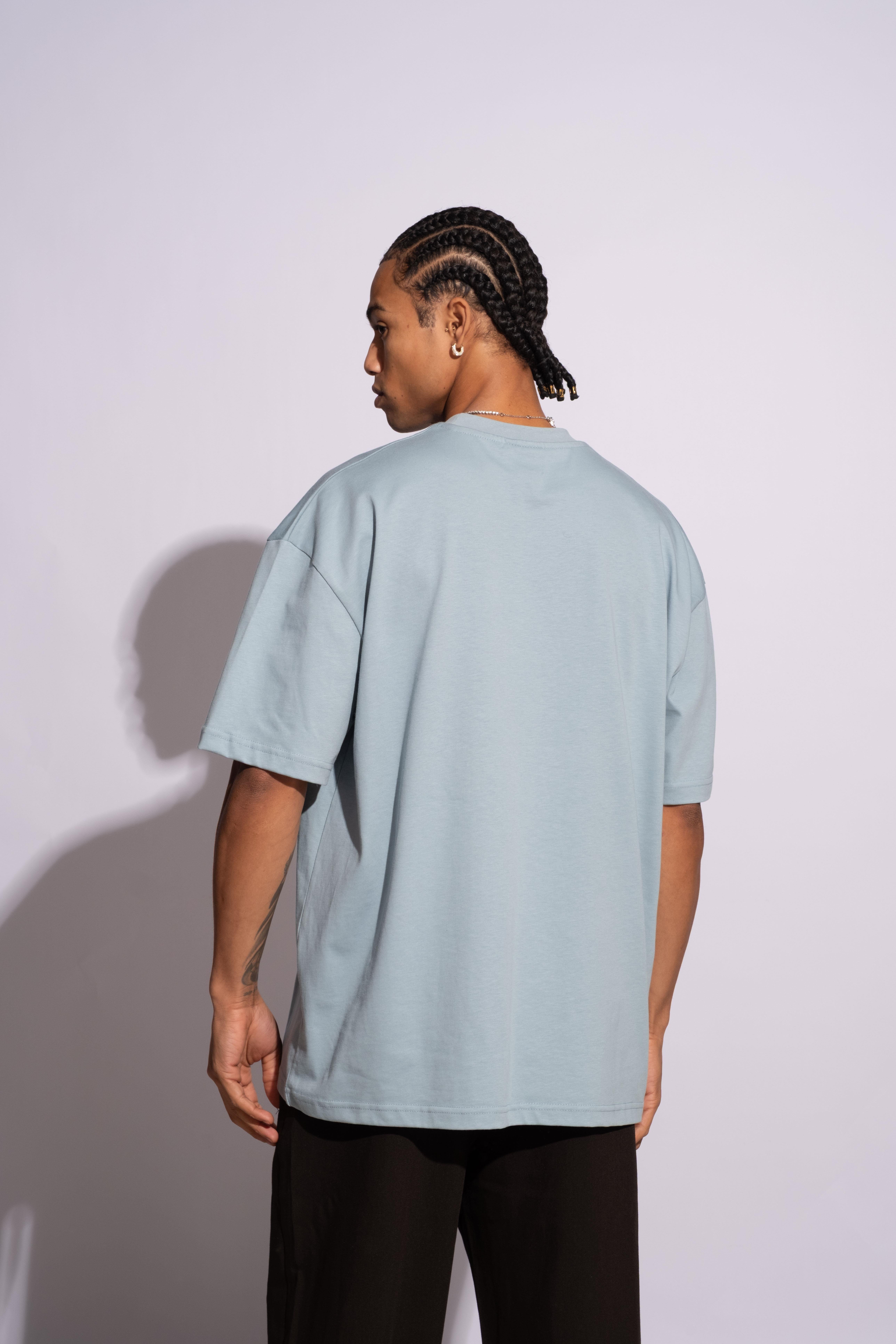 Erkek Oversize Mantar Mavi