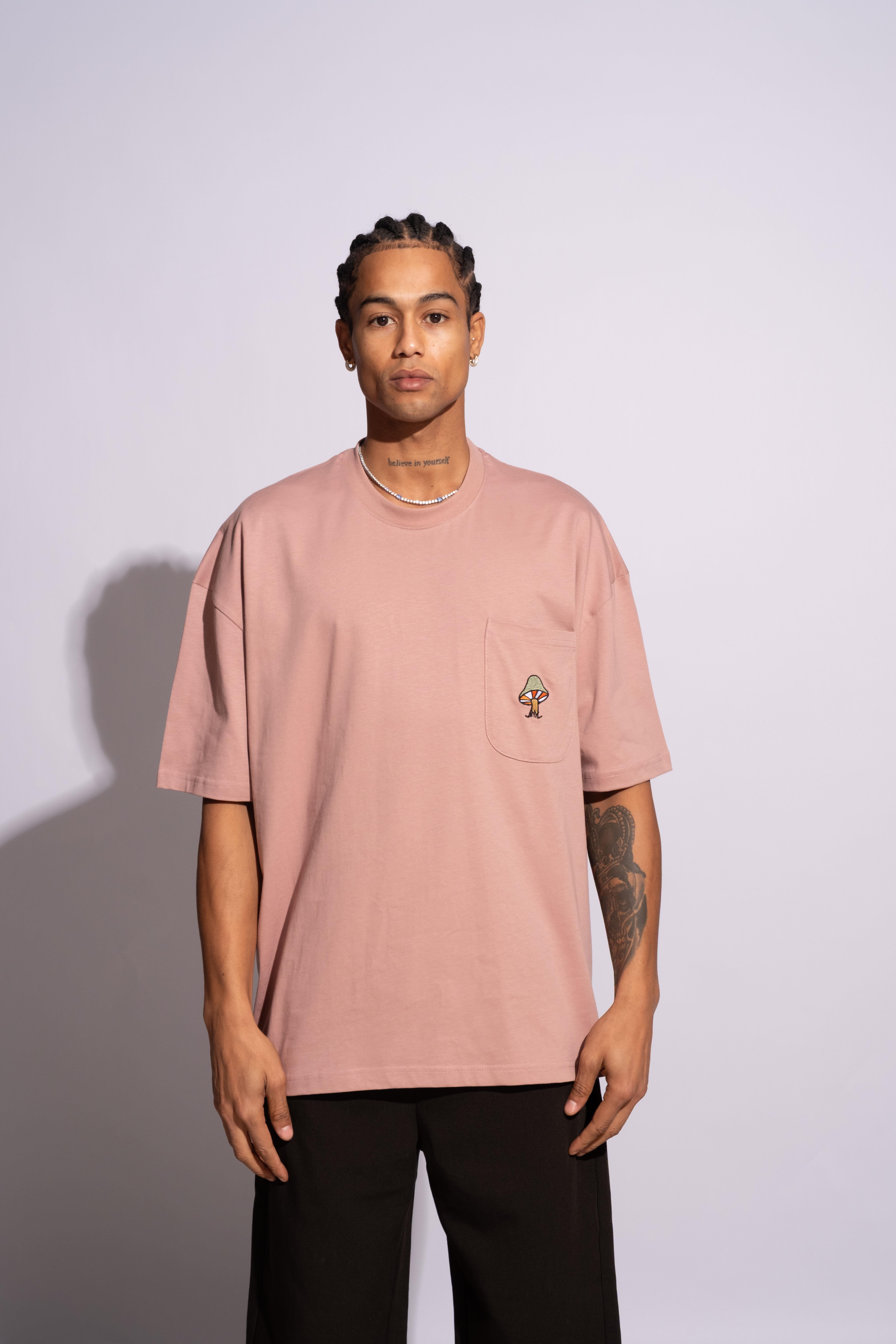 Erkek Oversize Mantar Pembe