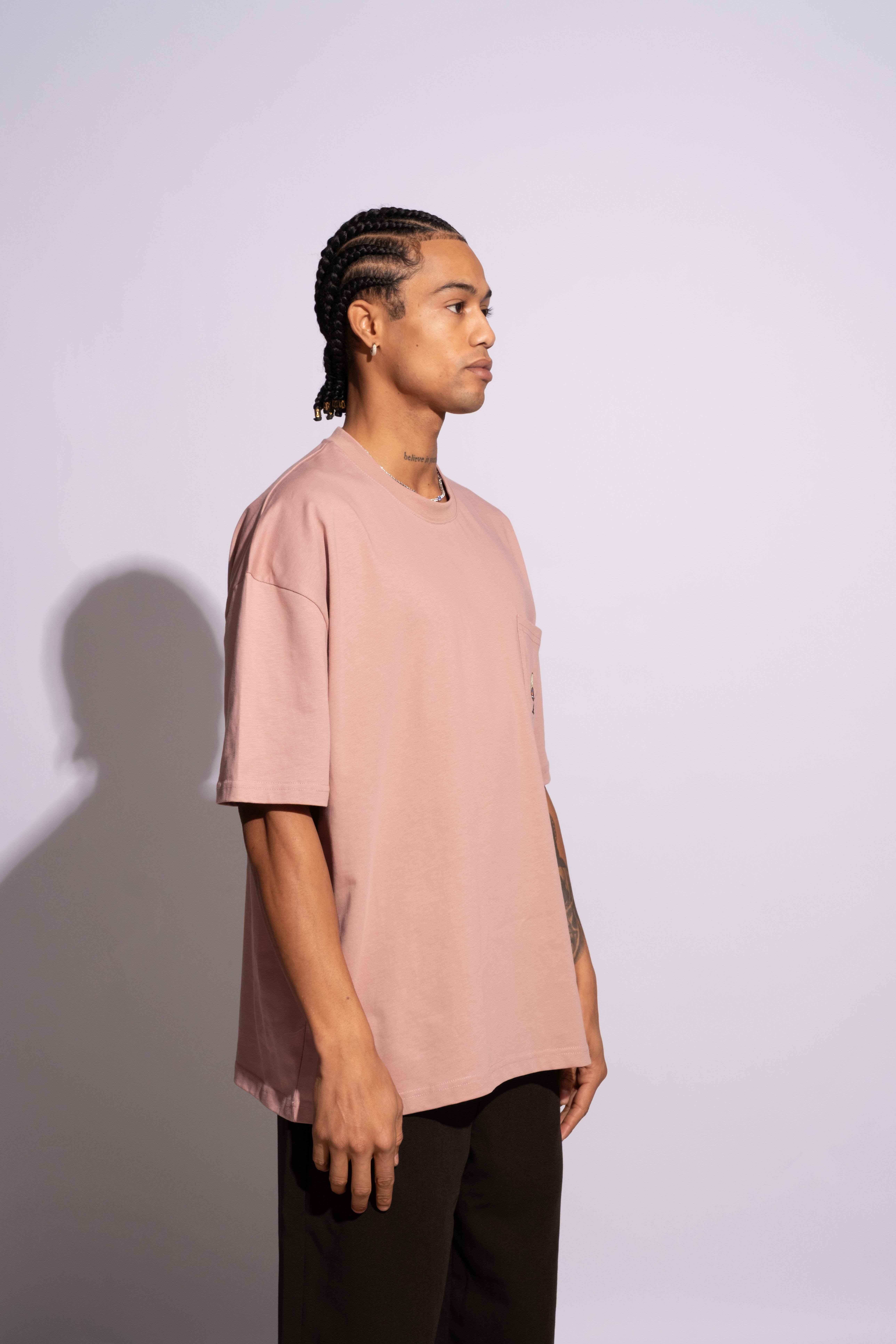 Erkek Oversize Mantar Pembe