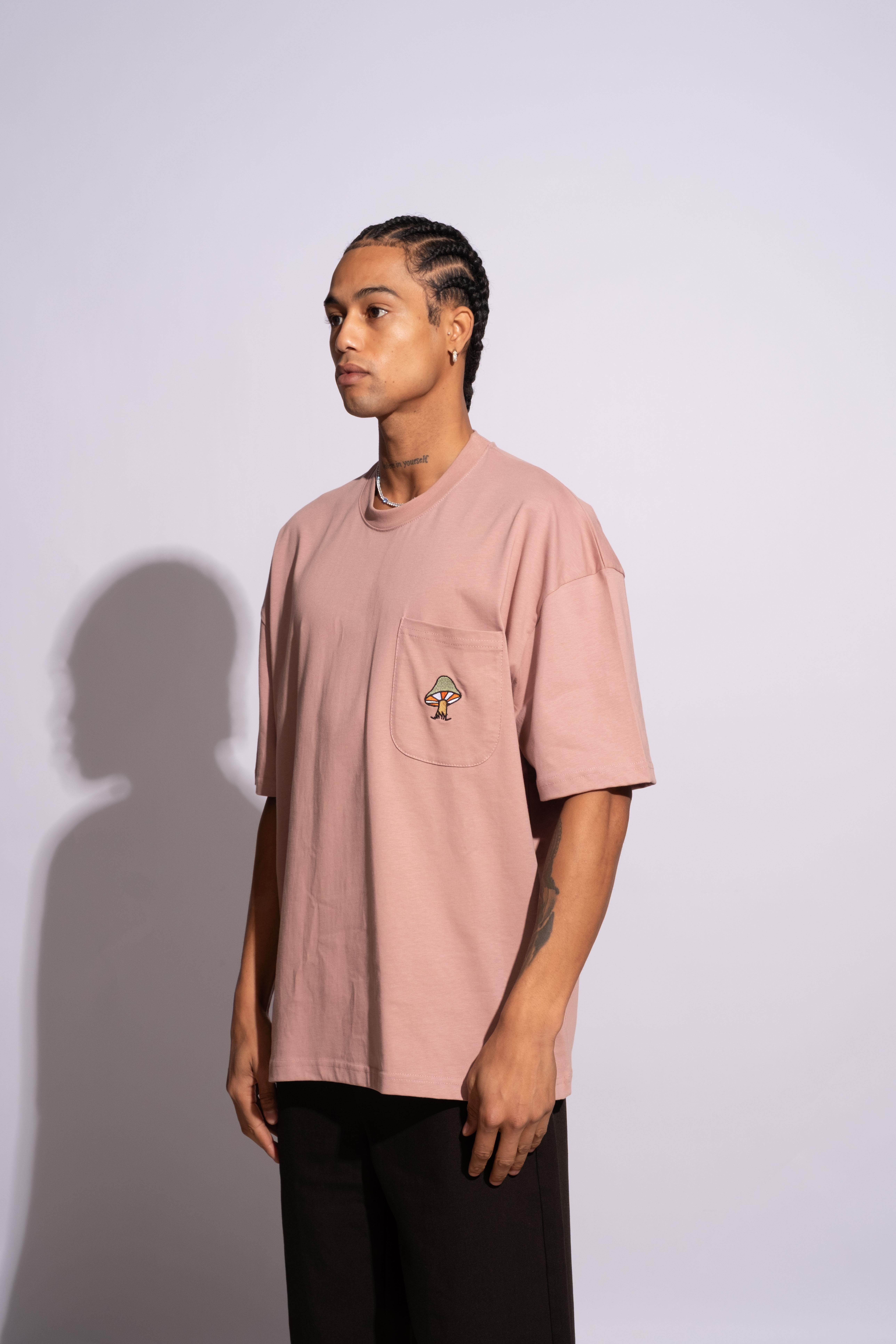 Erkek Oversize Mantar Pembe