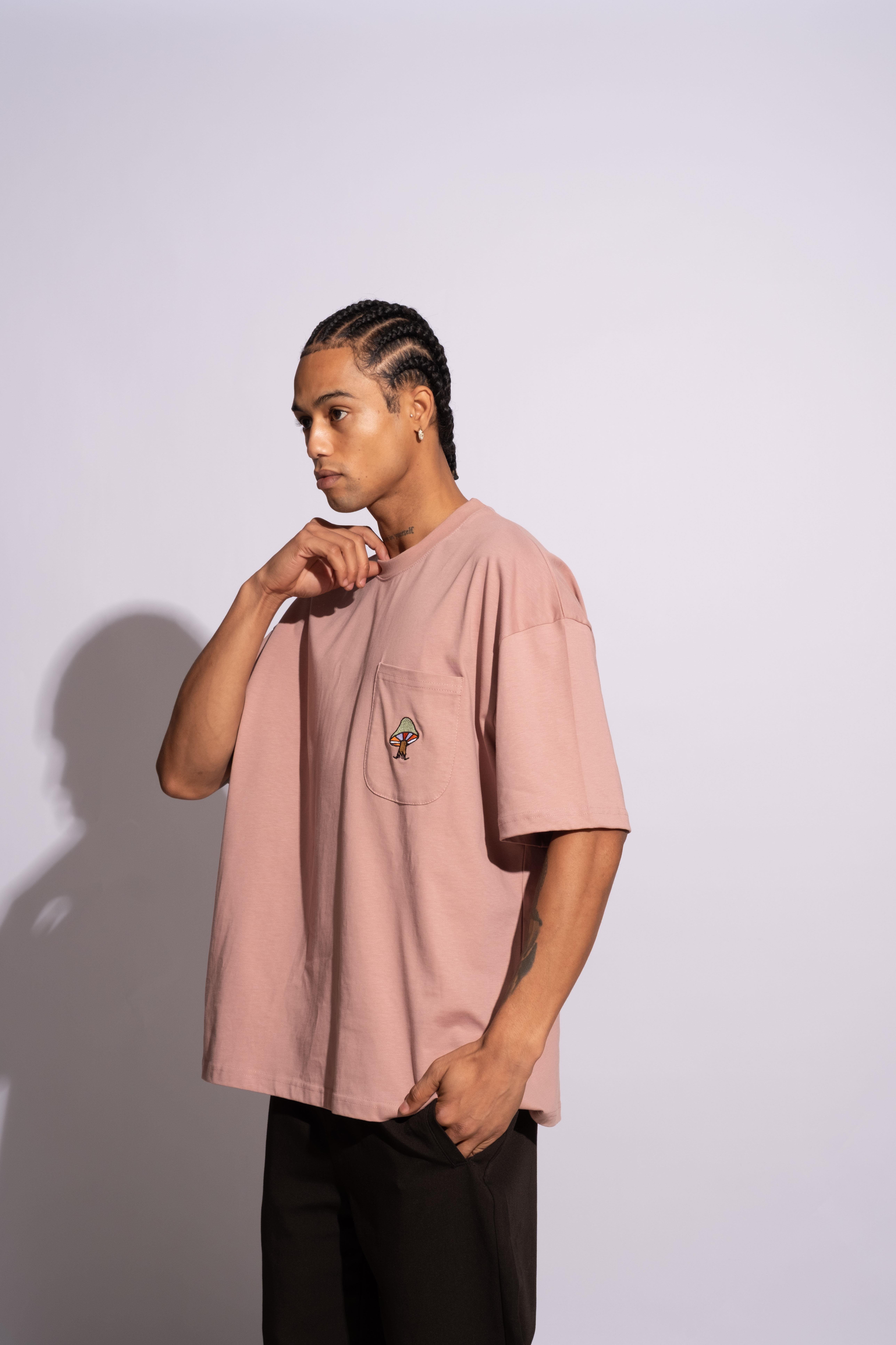 Erkek Oversize Mantar Pembe