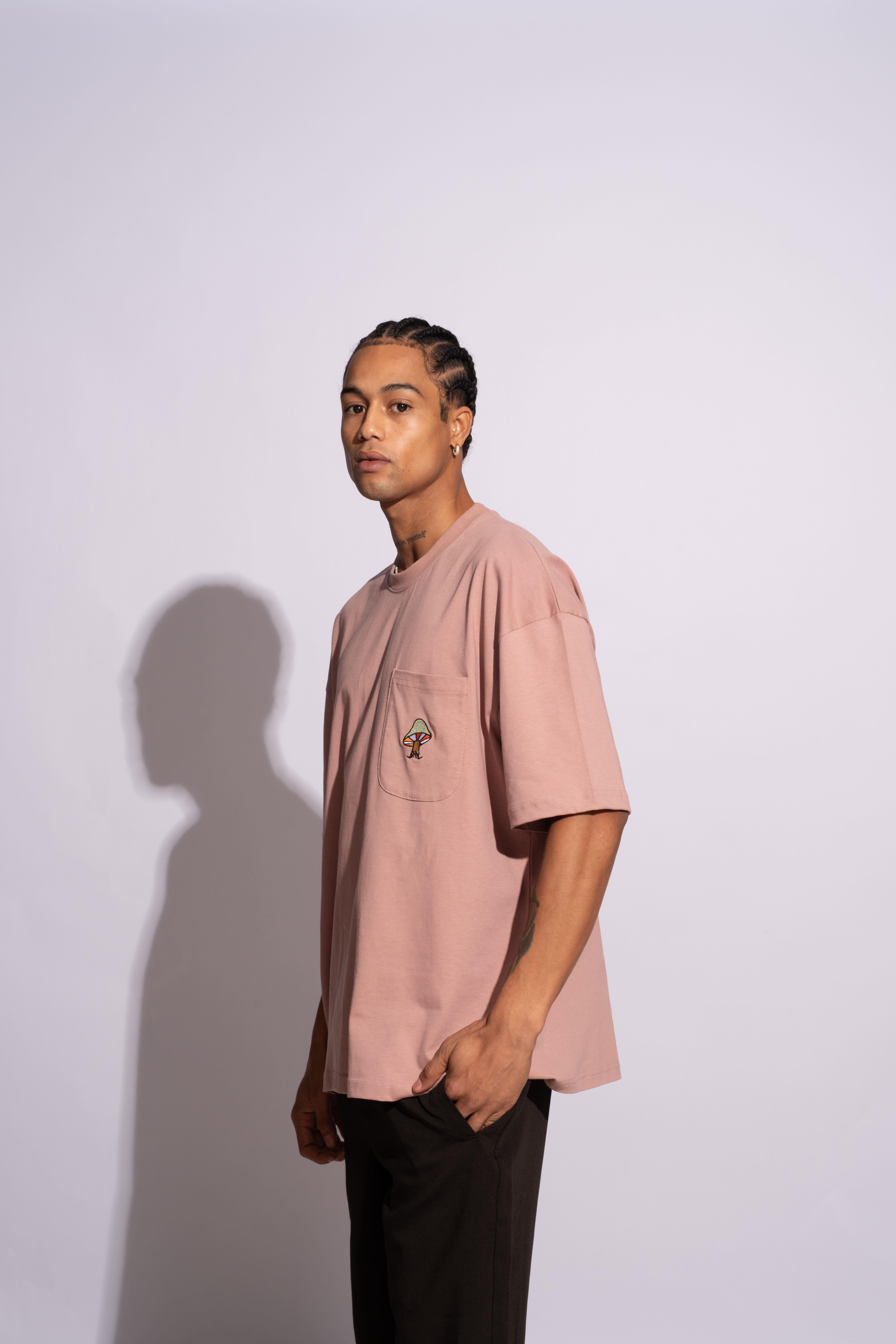 Erkek Oversize Mantar Pembe