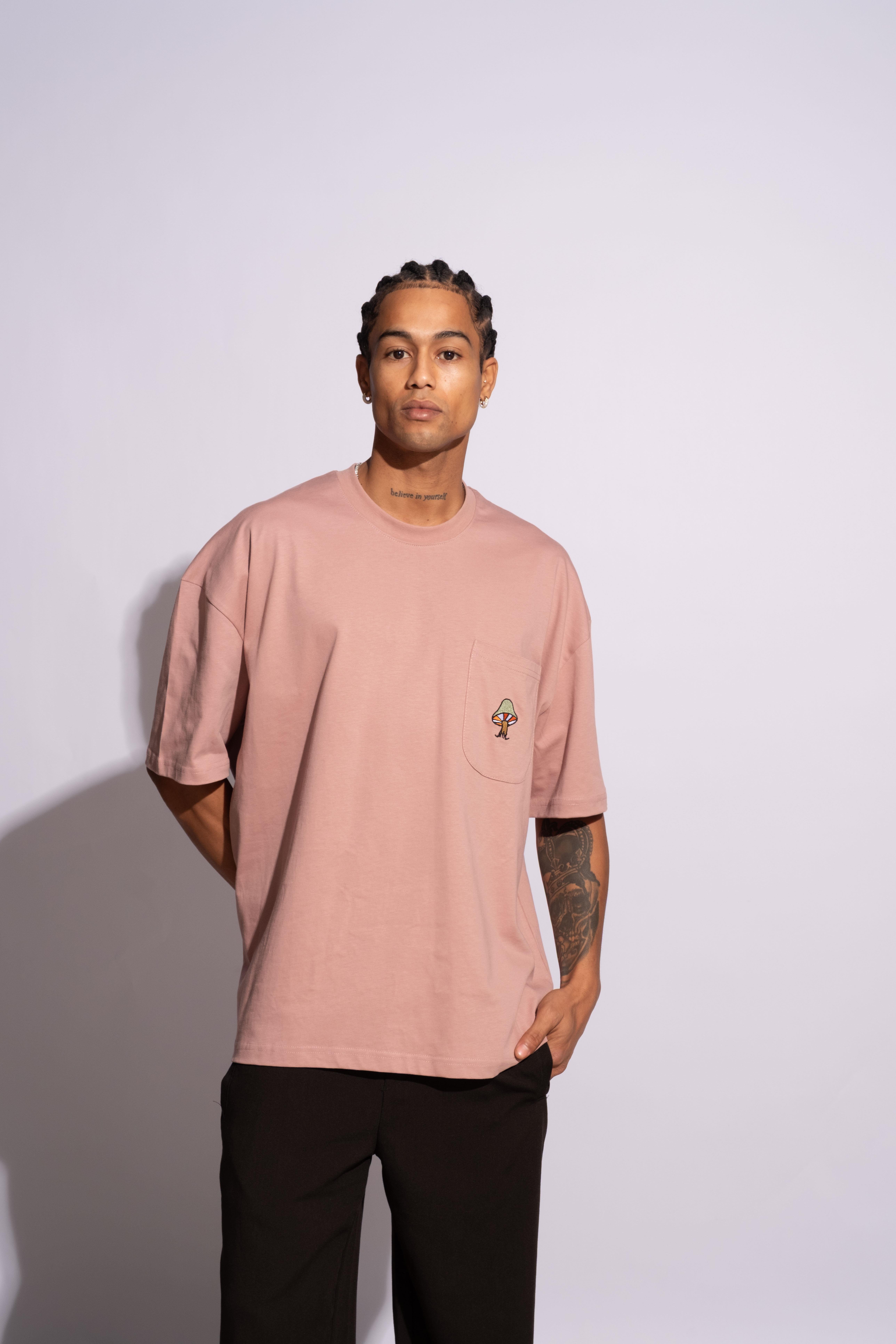Erkek Oversize Mantar Pembe