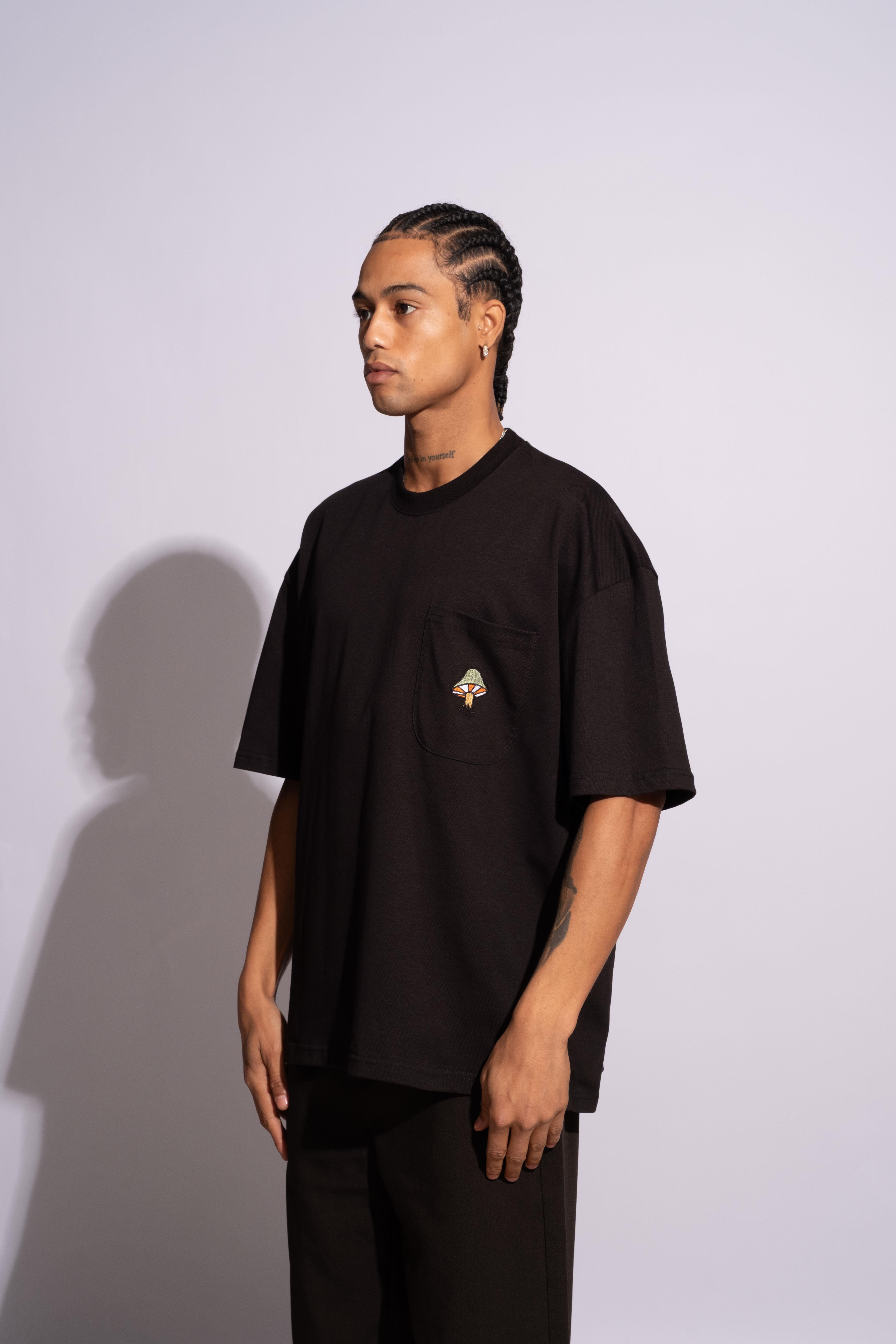 Erkek Oversize Mantar Siyah