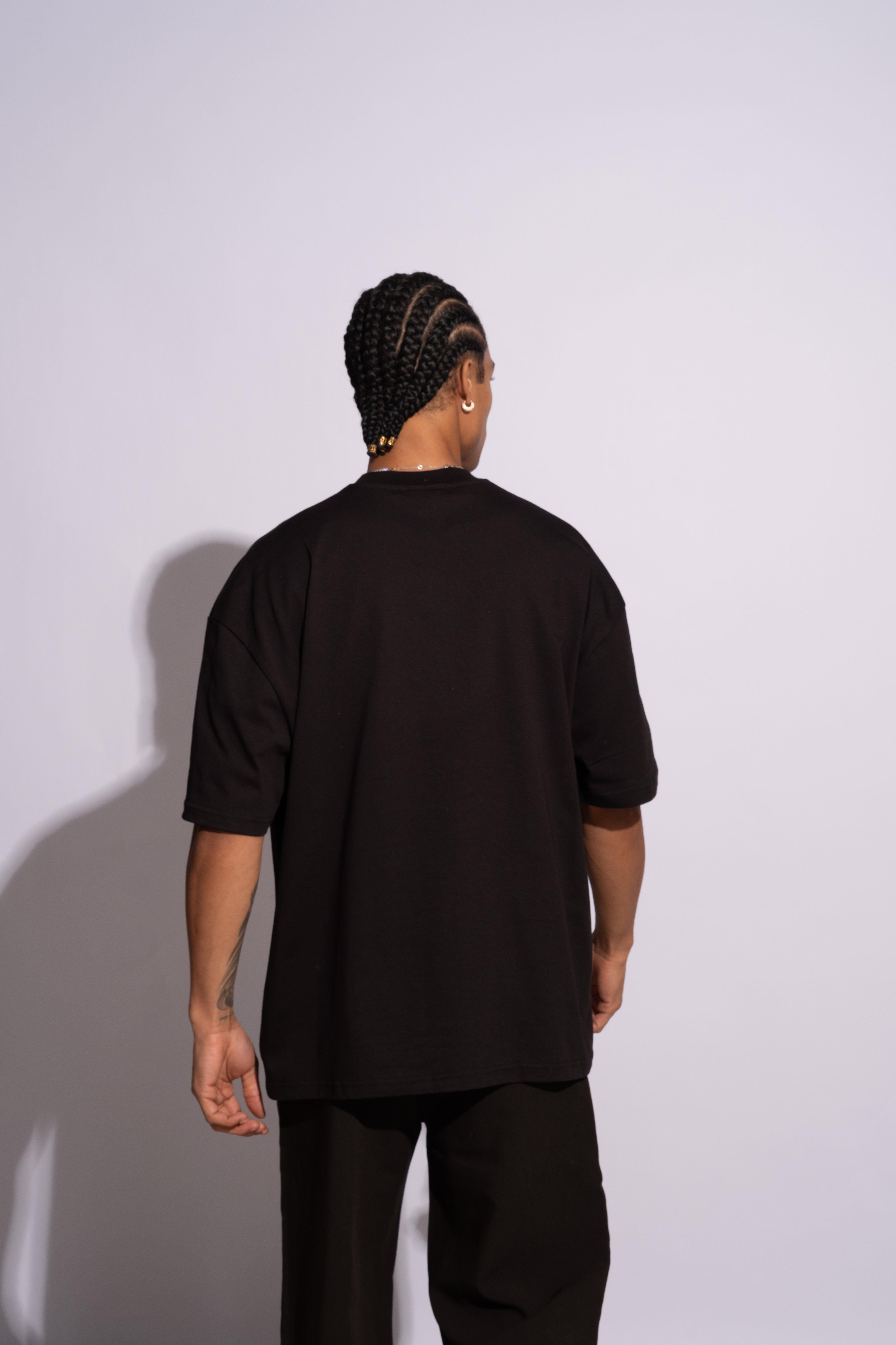Erkek Oversize Mantar Siyah