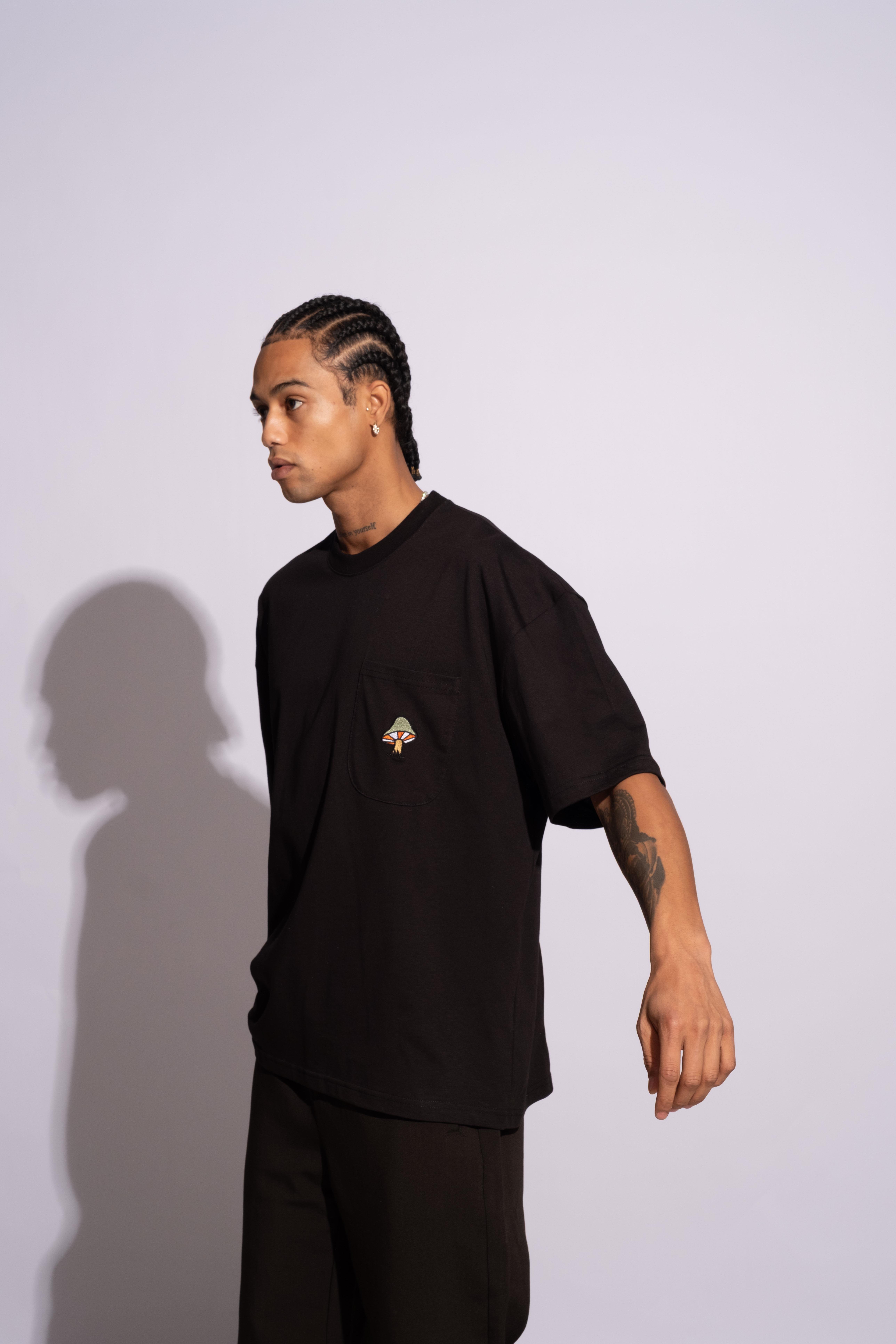 Erkek Oversize Mantar Siyah
