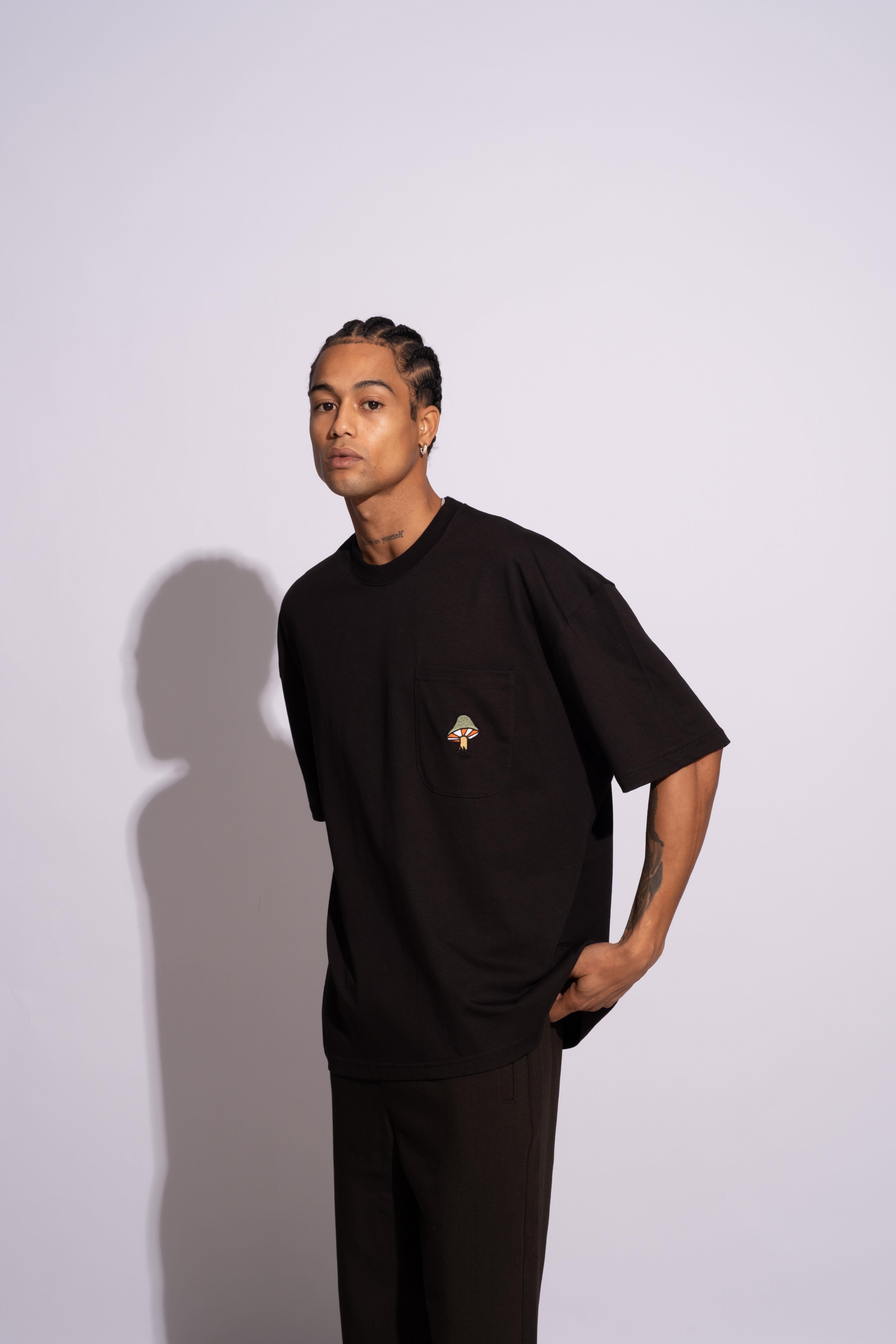 Erkek Oversize Mantar Siyah