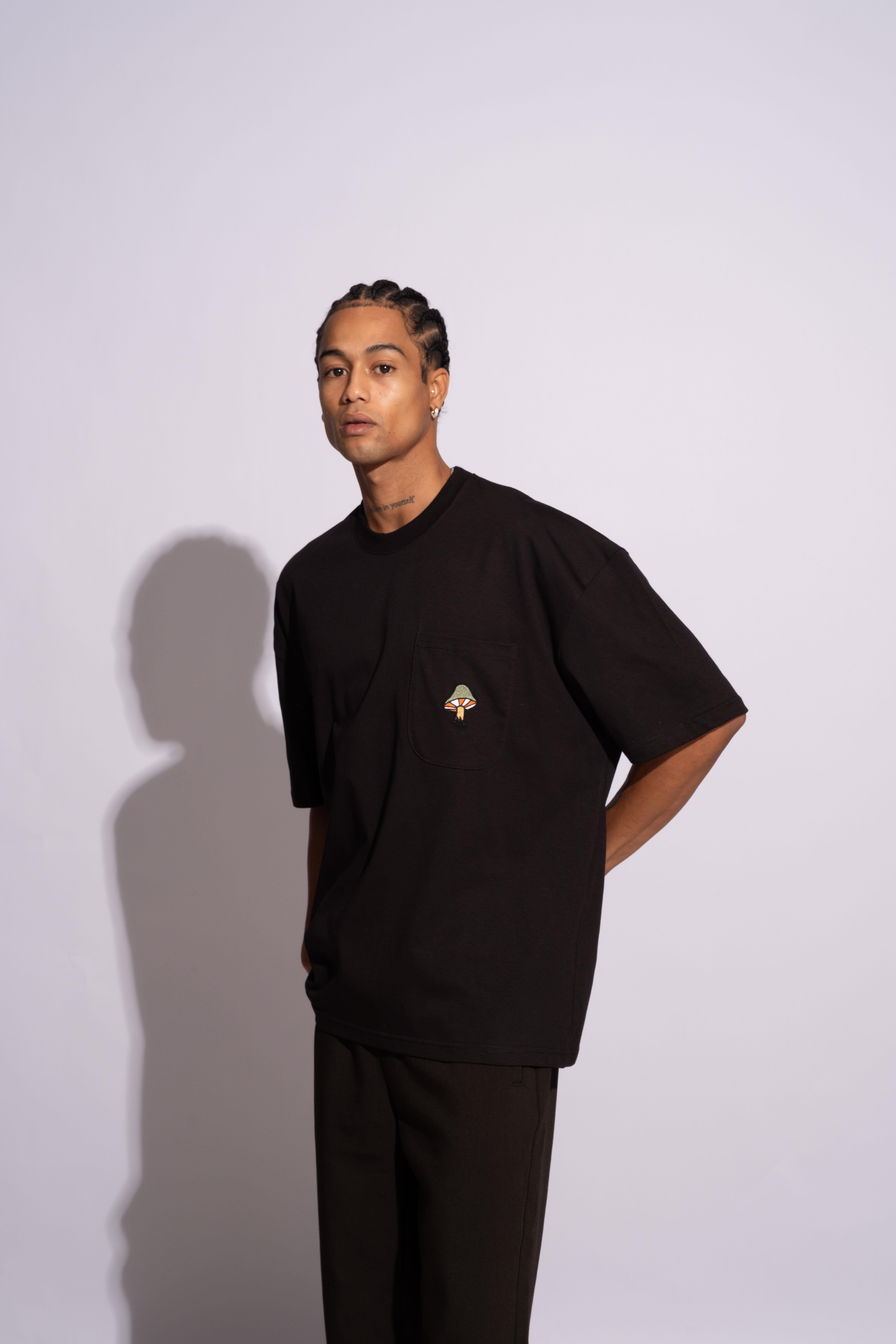 Erkek Oversize Mantar Siyah