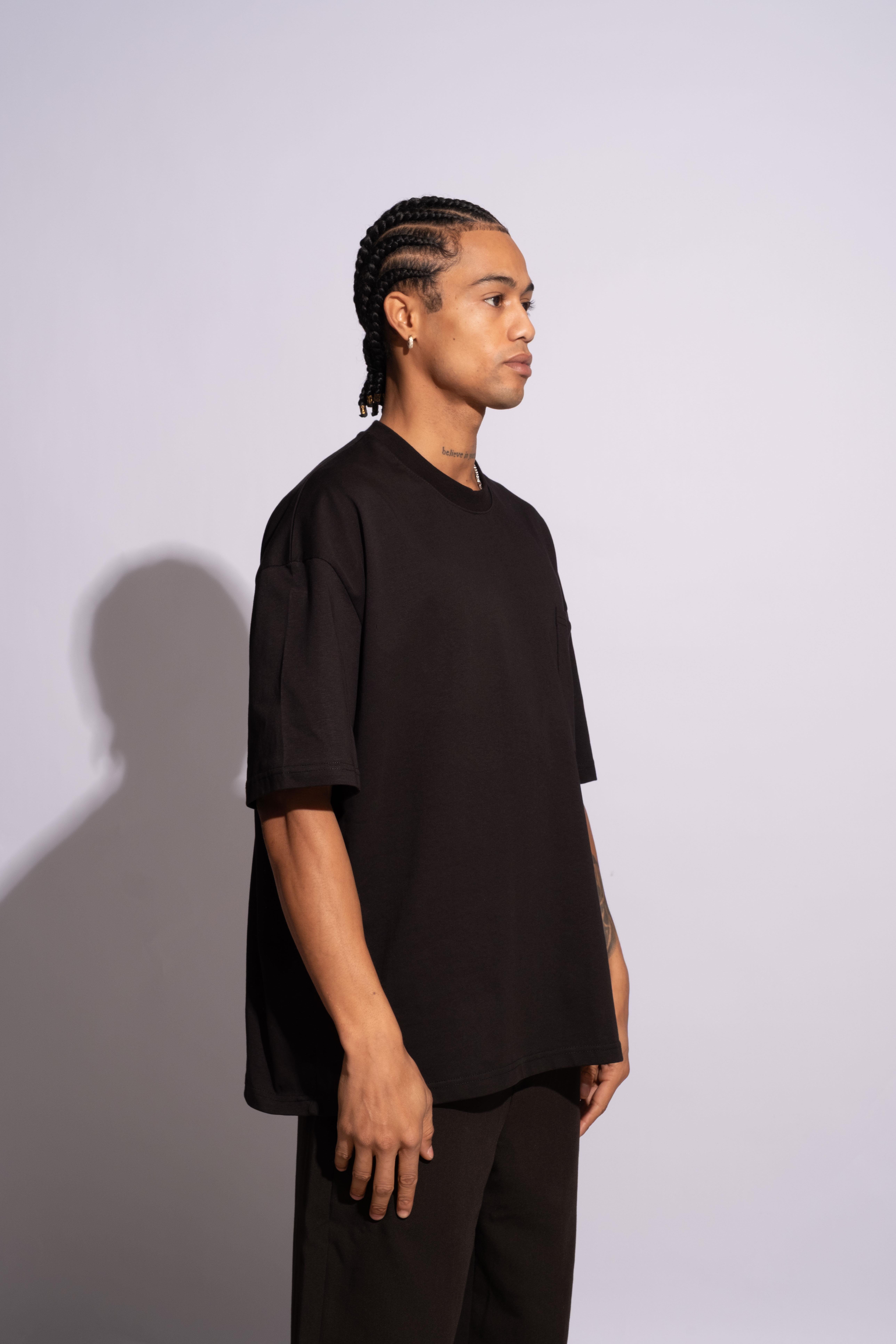 Erkek Oversize Mantar Siyah