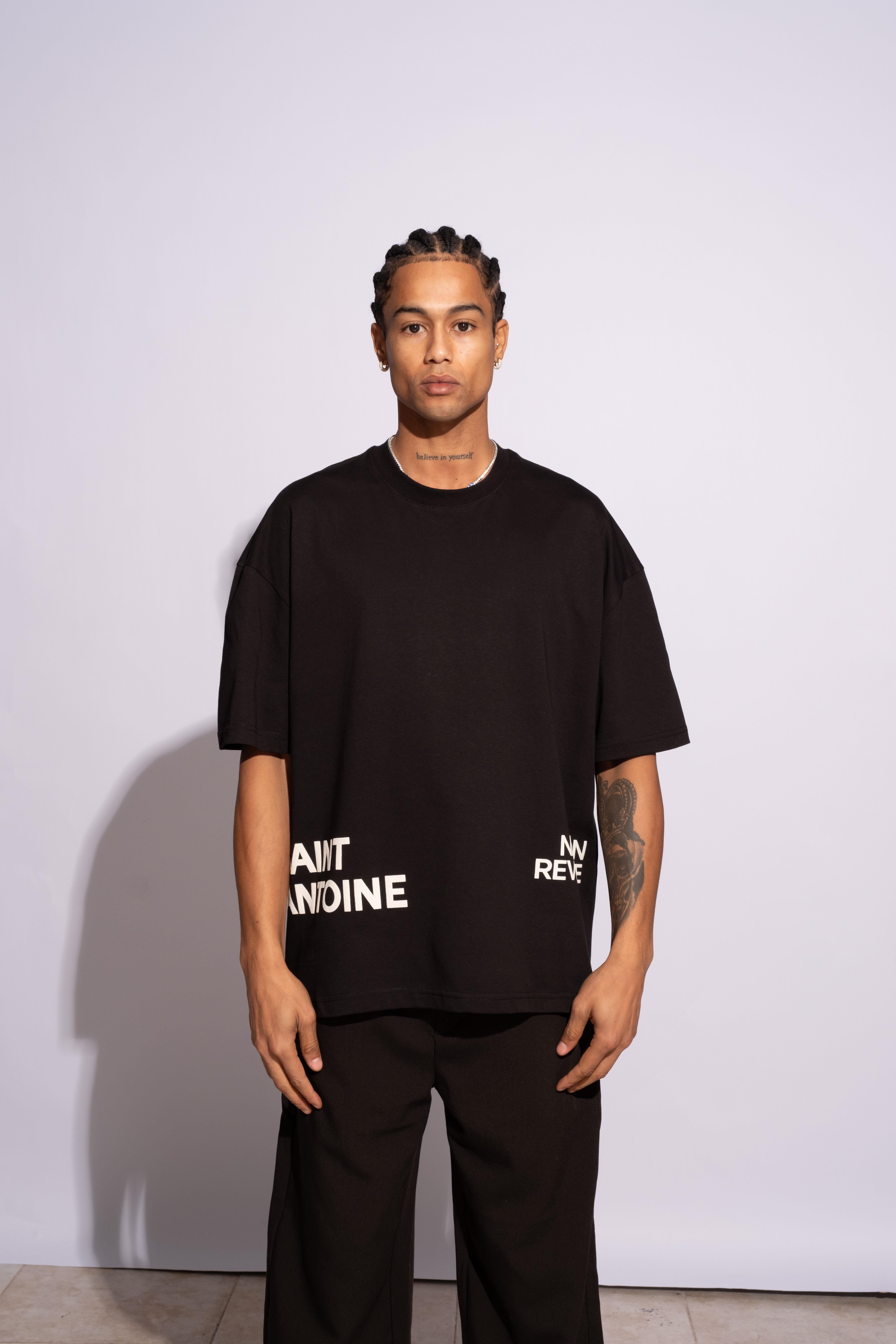 Erkek Oversize Saint Antoinne Siyah