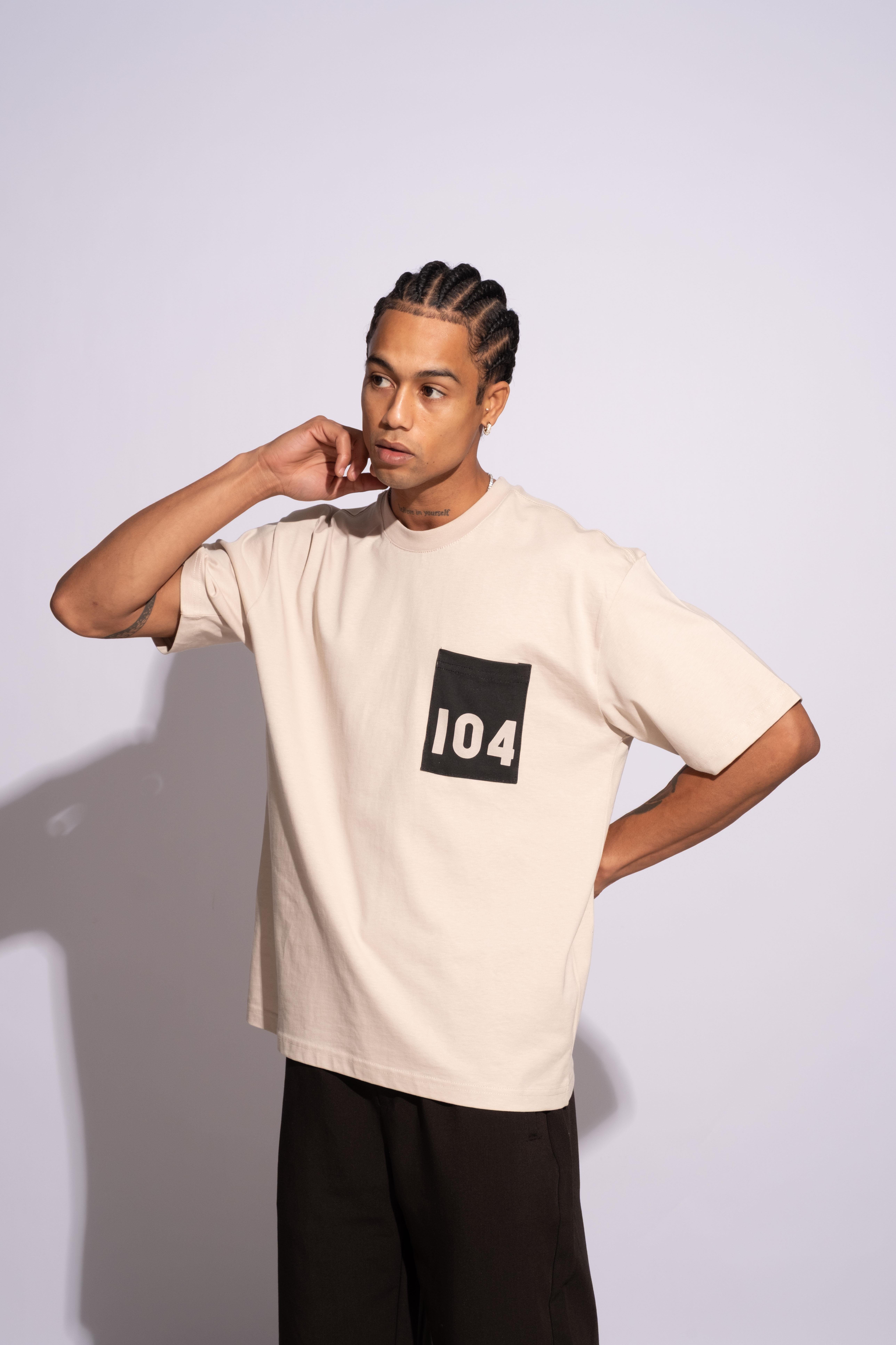Erkek Oversize T-Shirt 104 Bej