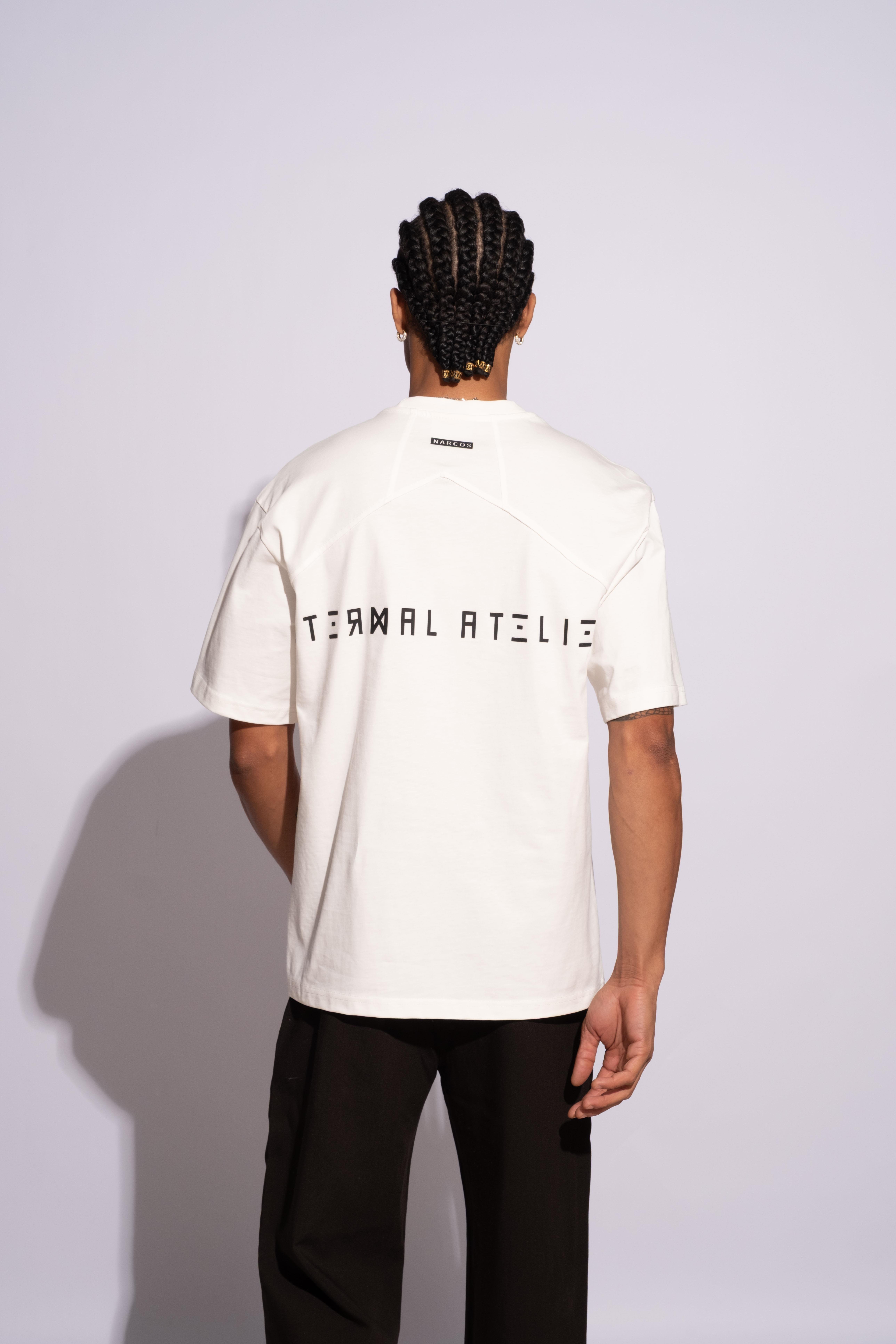 Erkek Oversize Termal Beyaz