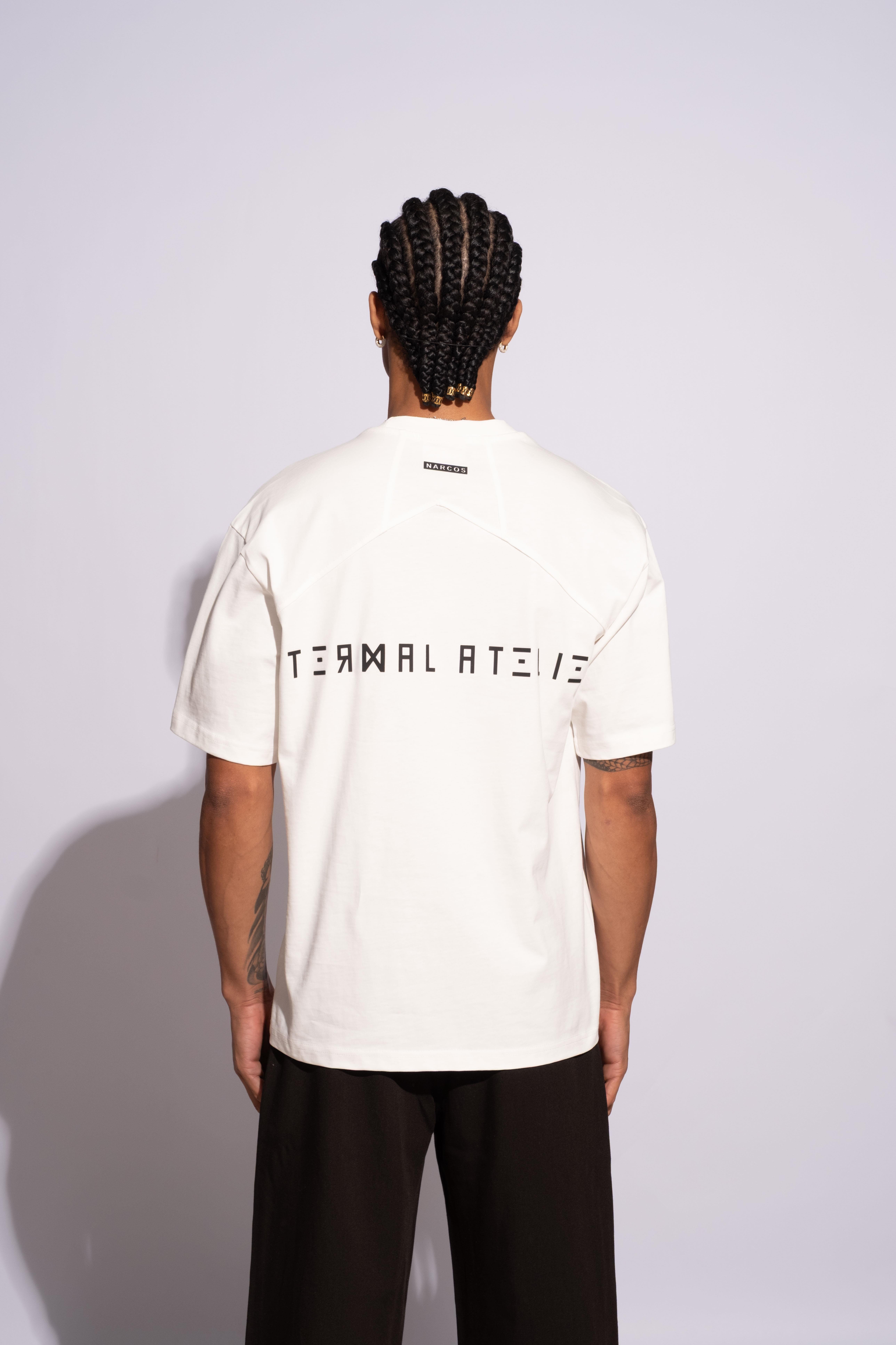 Erkek Oversize Termal Beyaz
