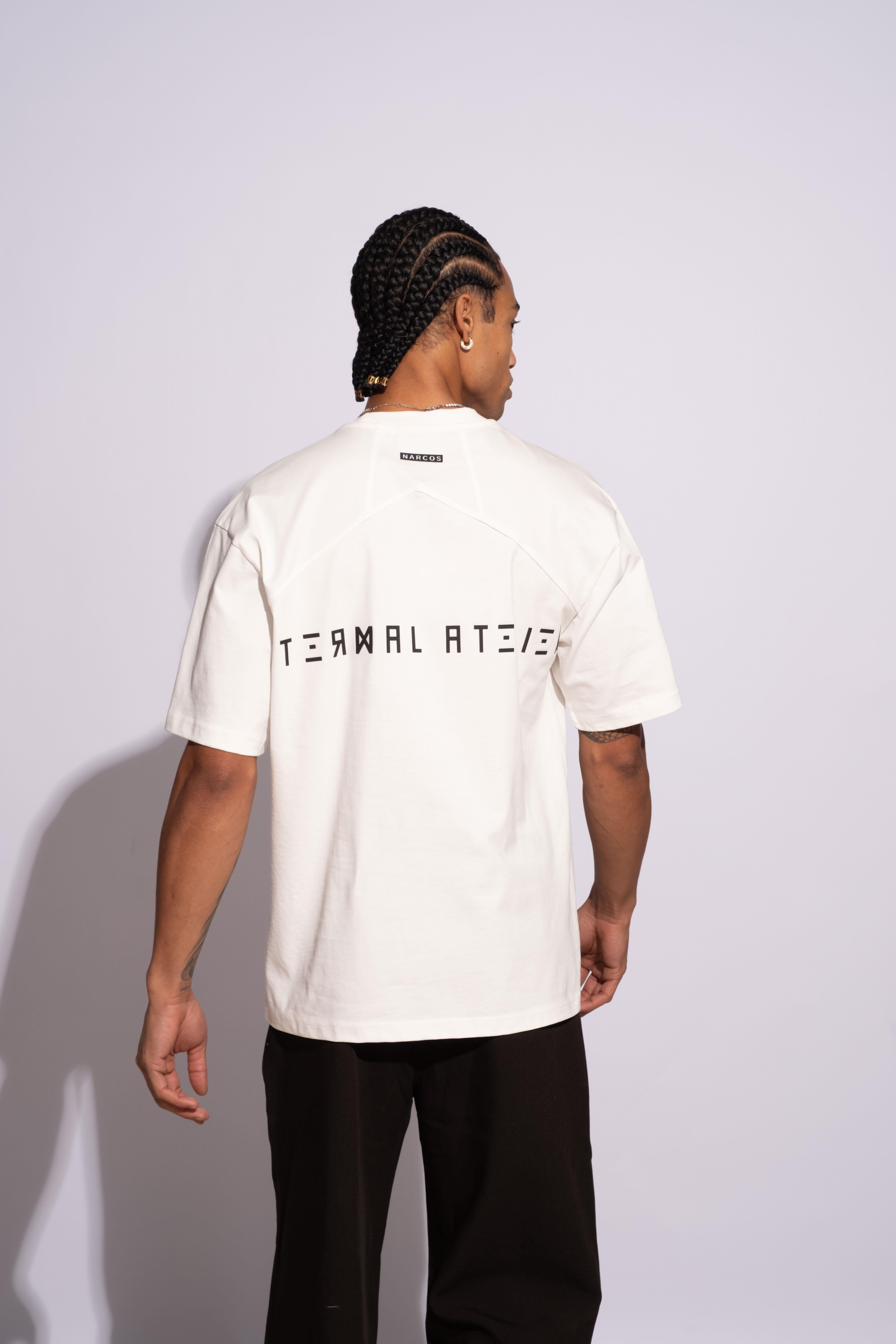 Erkek Oversize Termal Beyaz