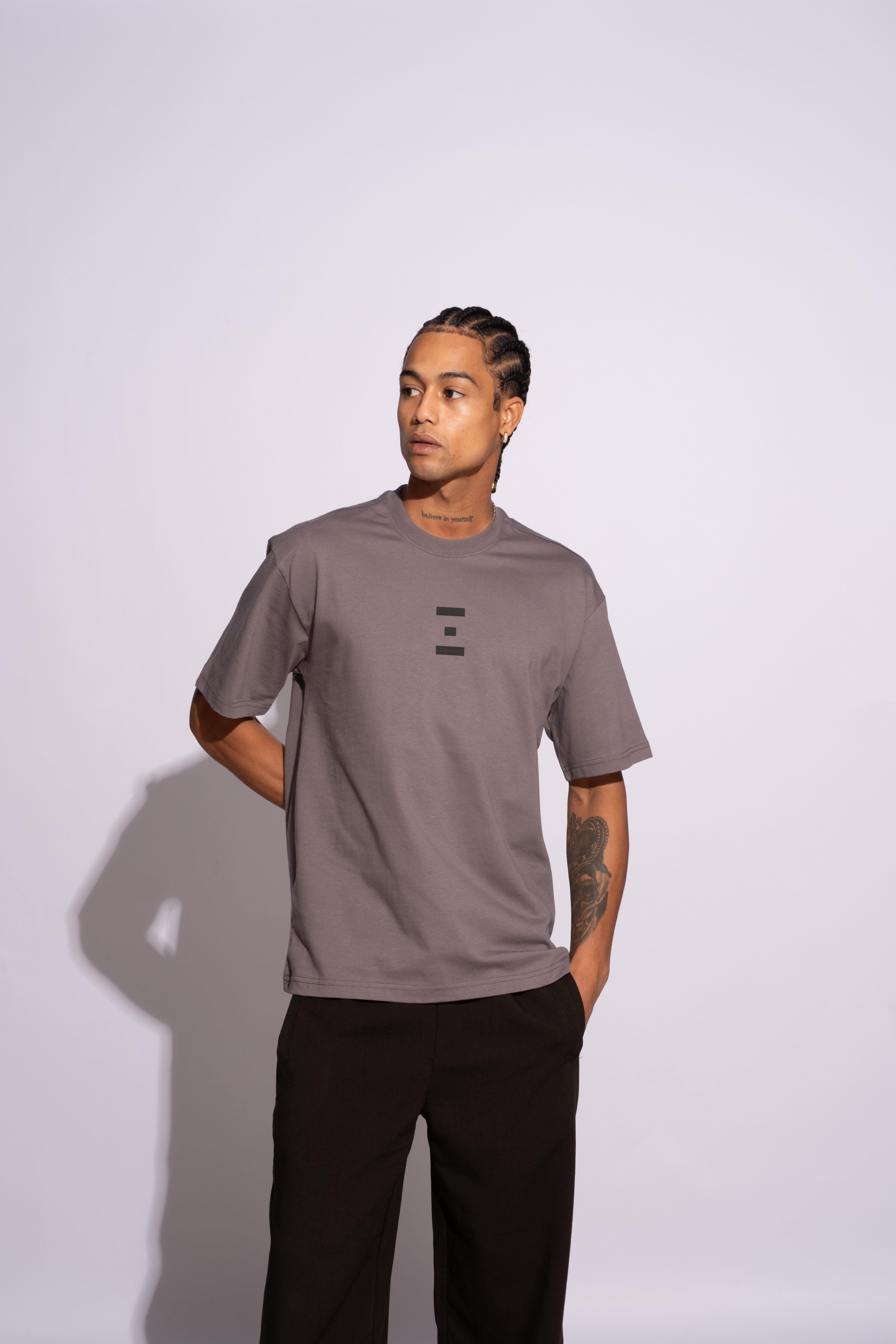 Erkek Oversize Termal Gri