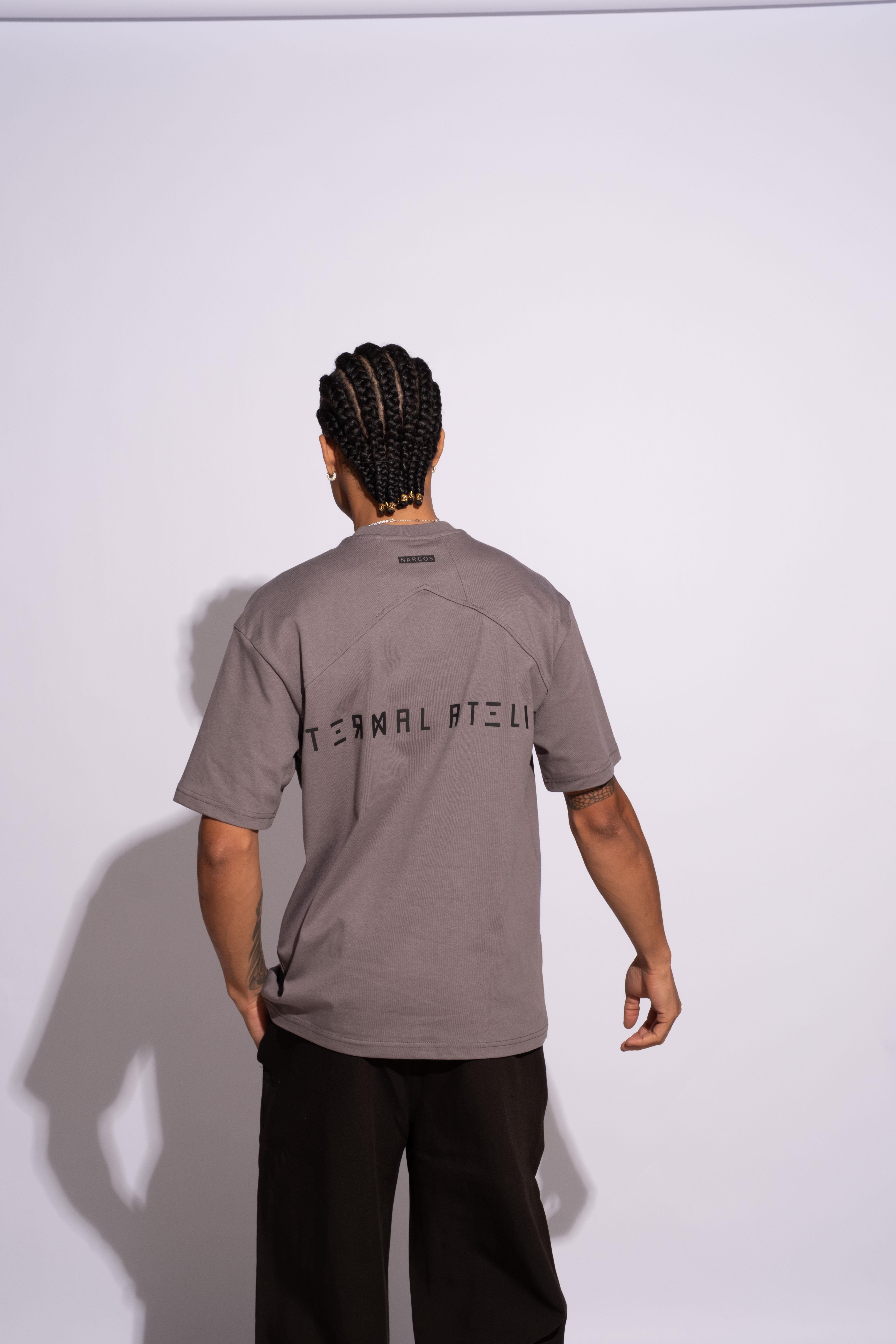Erkek Oversize Termal Gri