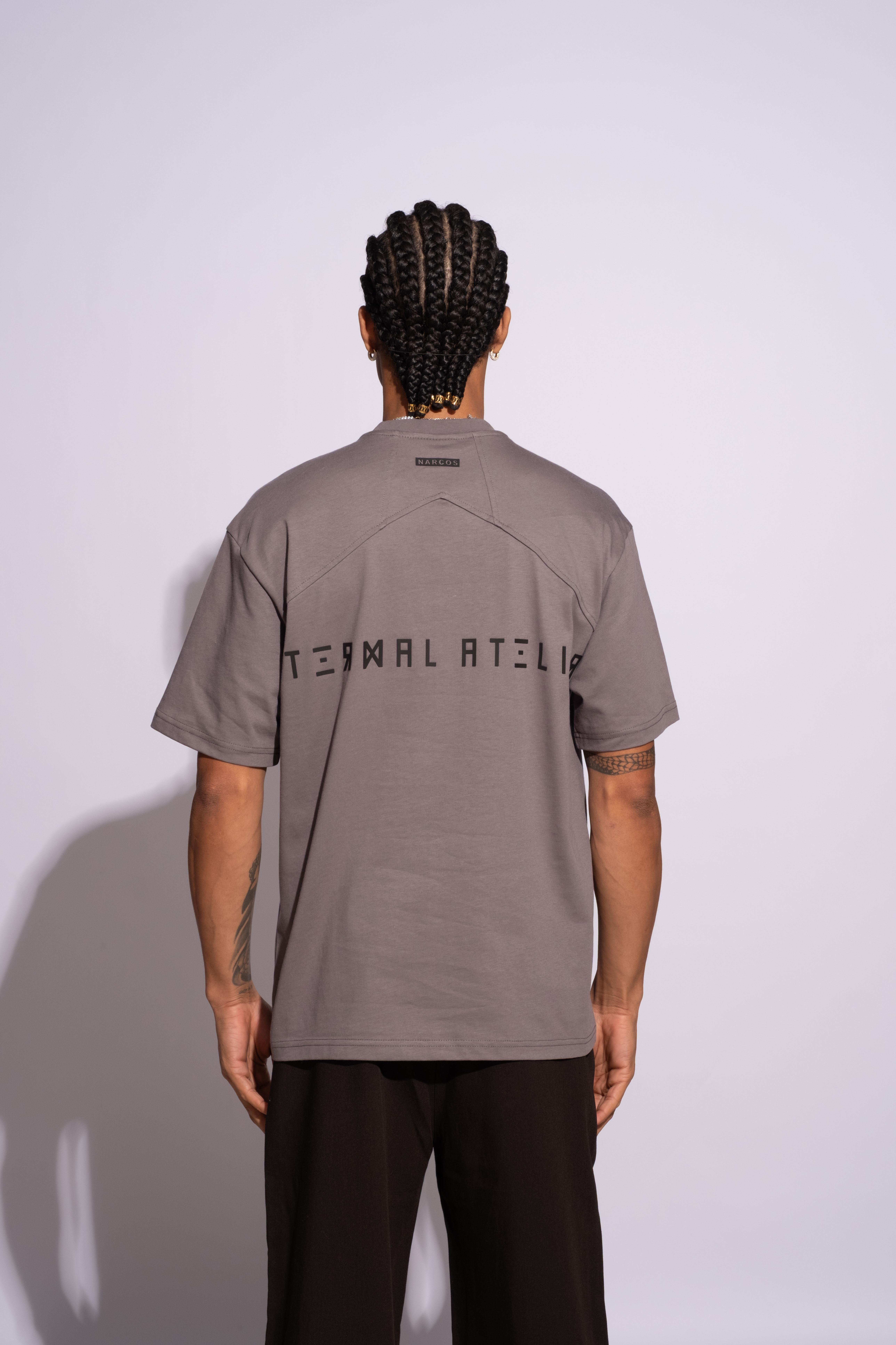 Erkek Oversize Termal Gri