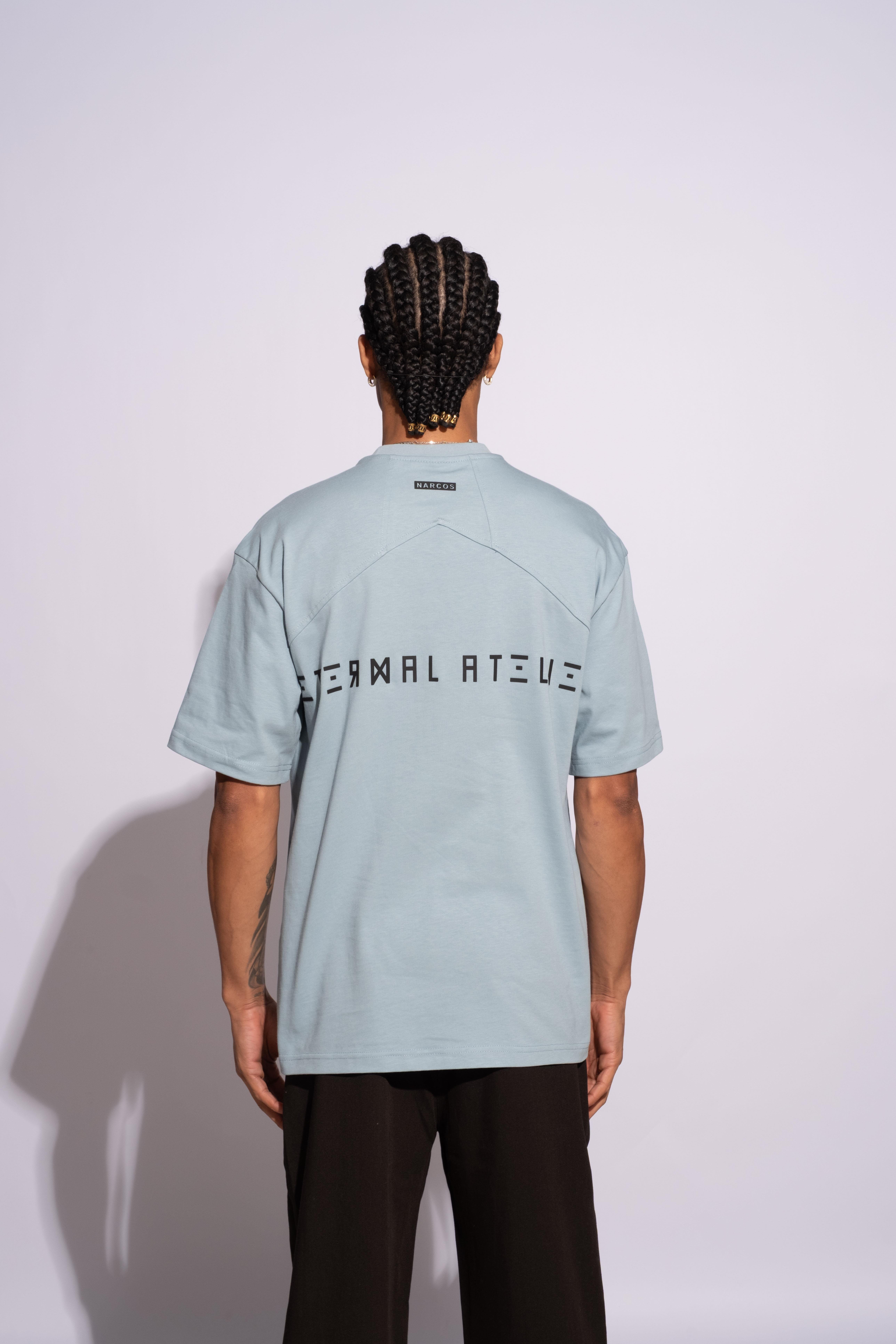 Erkek Oversize Termal Mavi