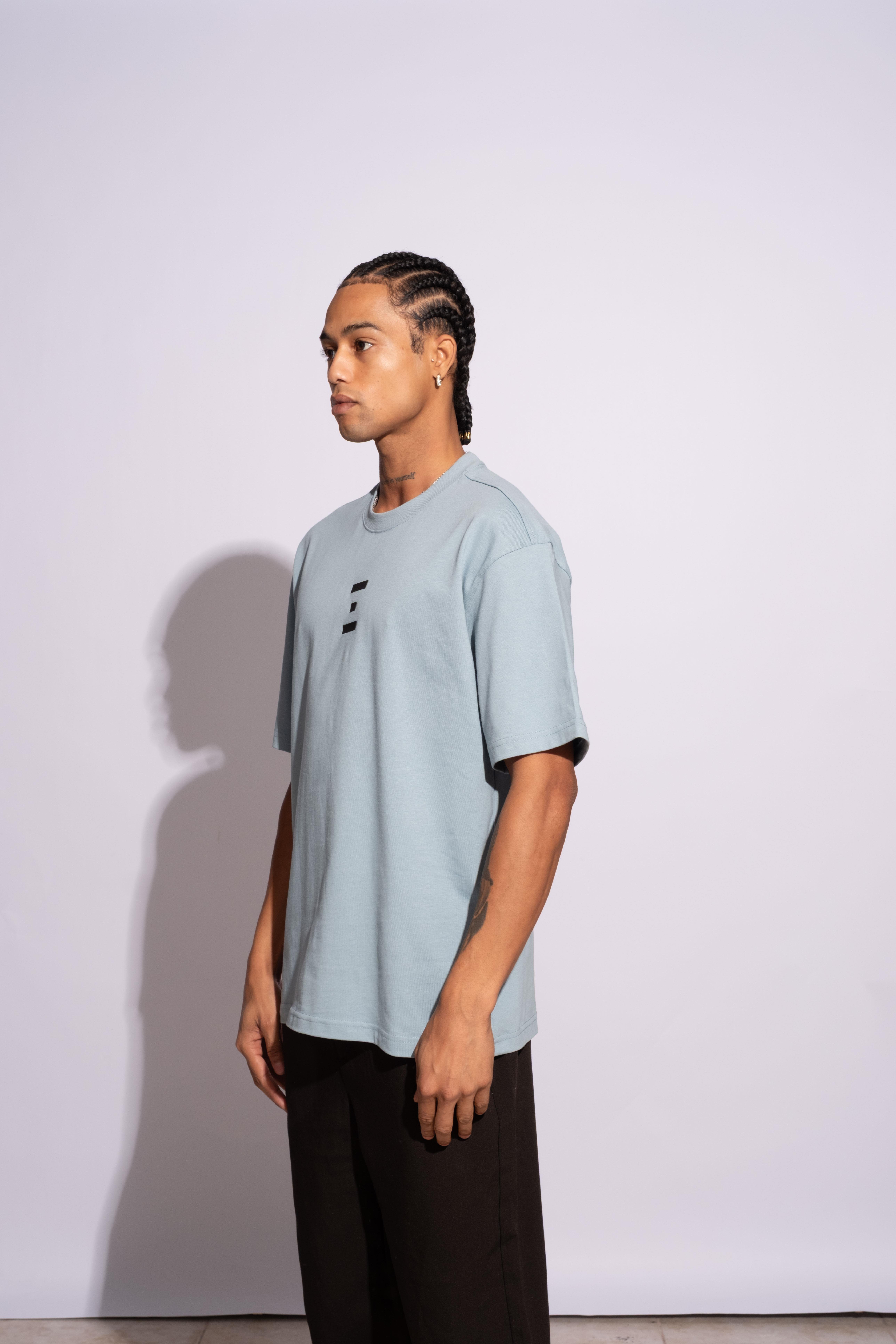 Erkek Oversize Termal Mavi