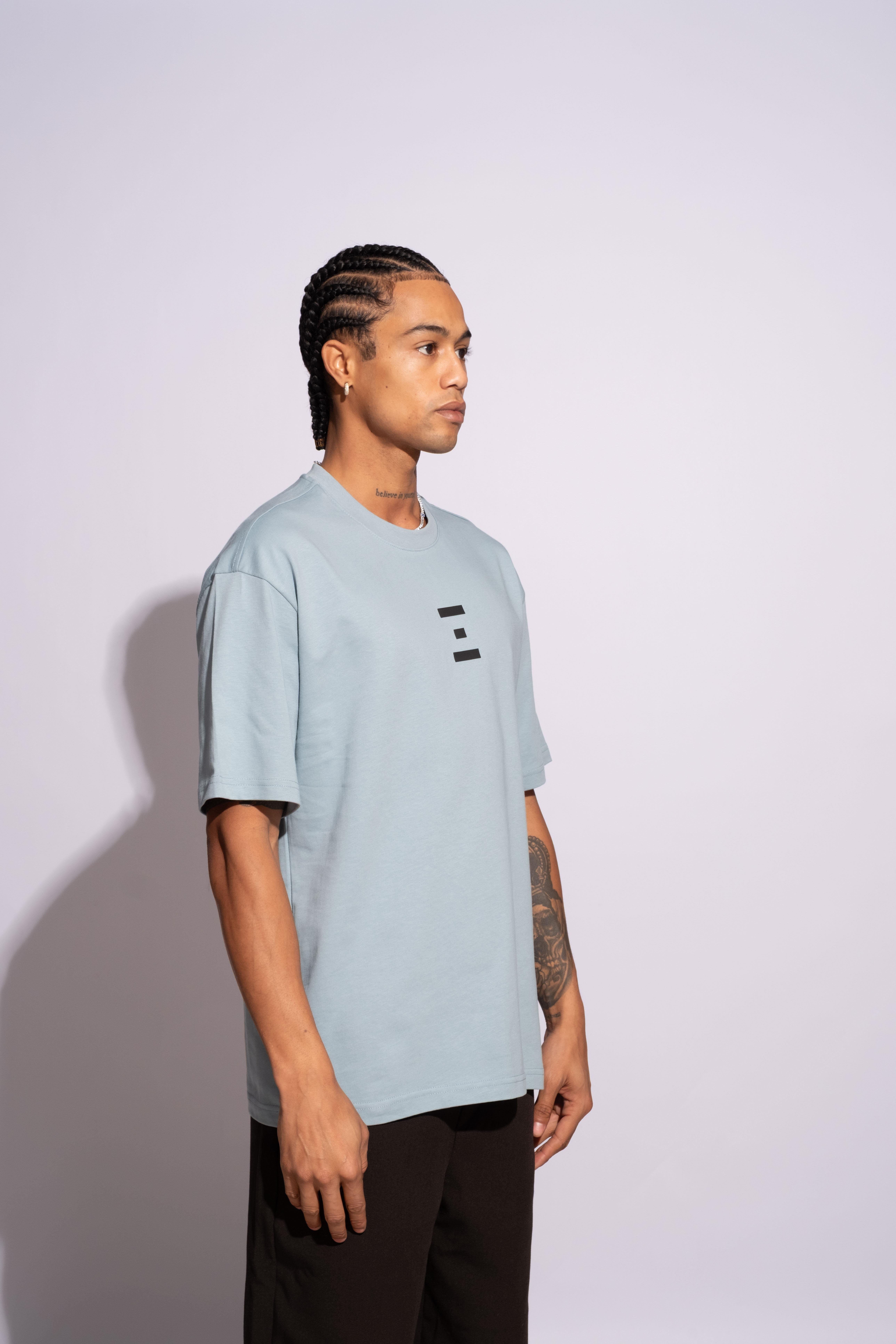 Erkek Oversize Termal Mavi