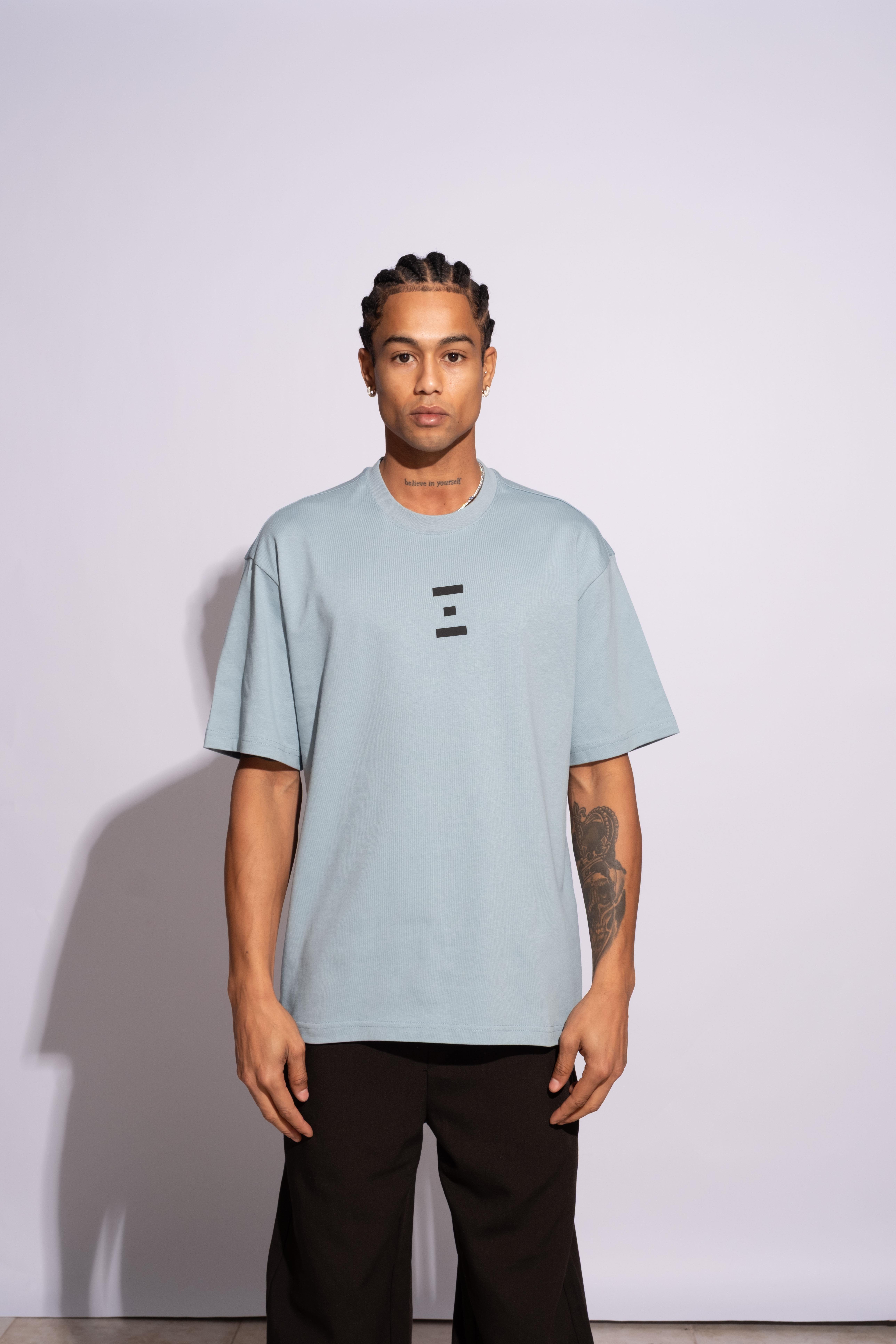 Erkek Oversize Termal Mavi