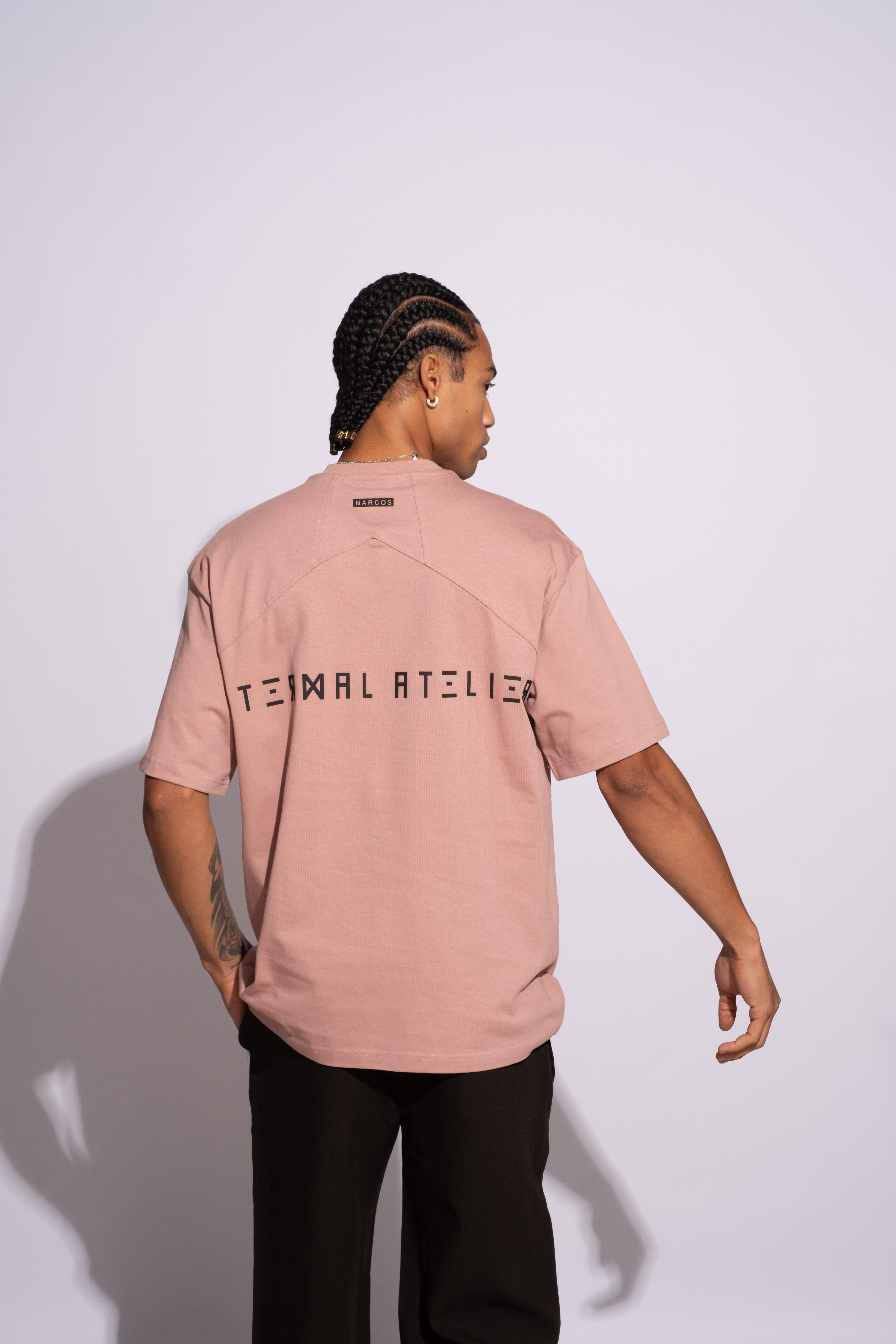 Erkek Oversize Termal Pembe