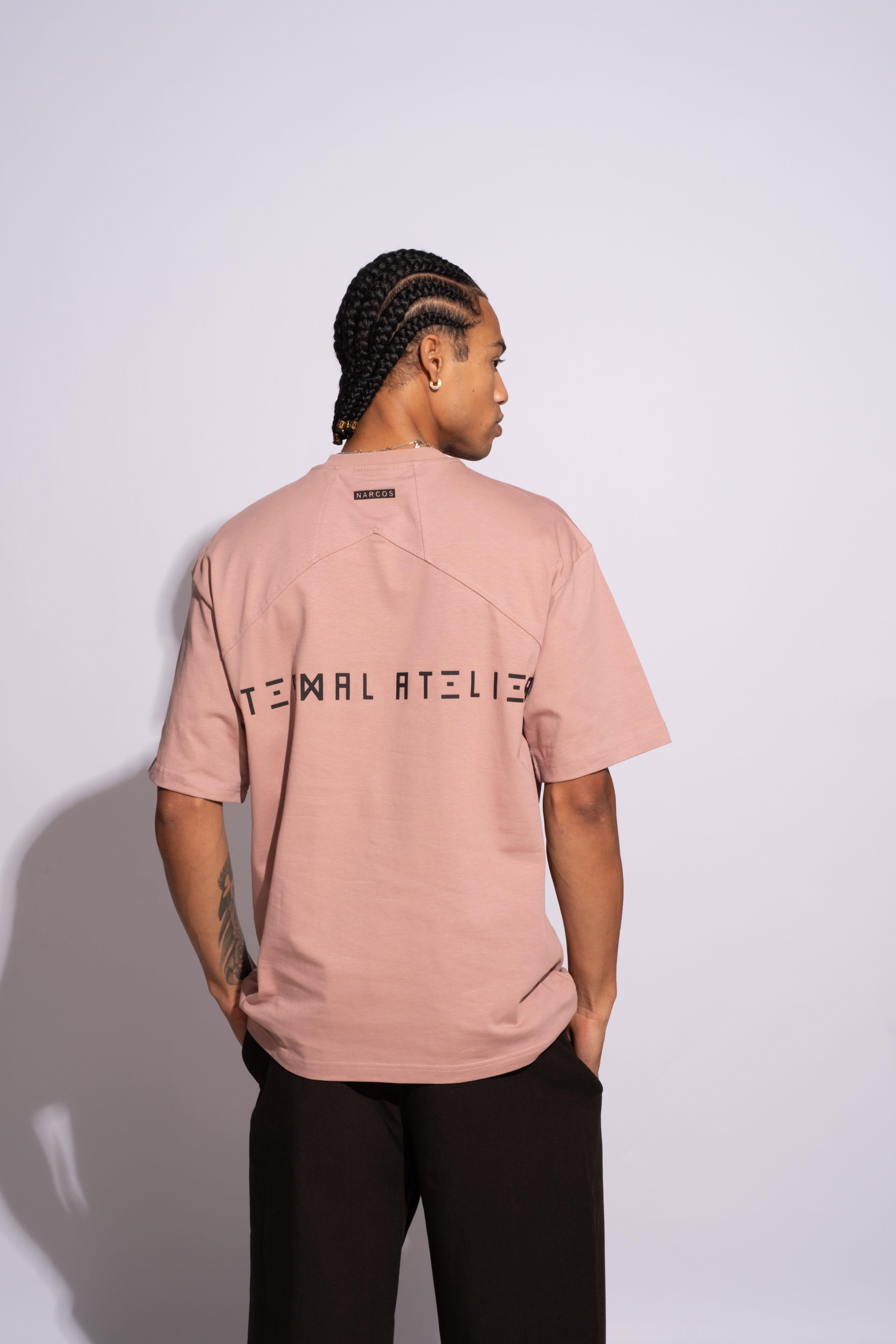 Erkek Oversize Termal Pembe