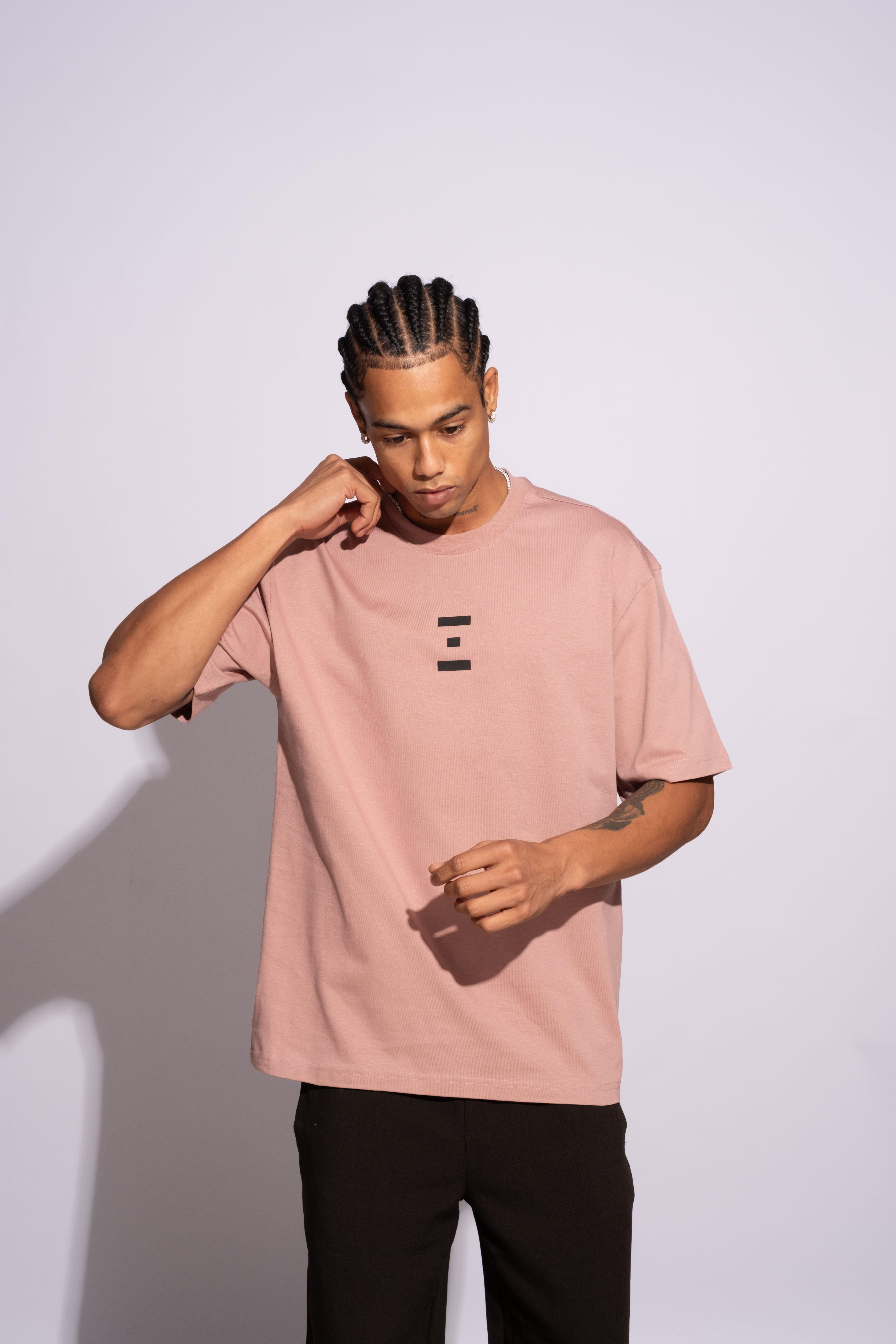 Erkek Oversize Termal Pembe