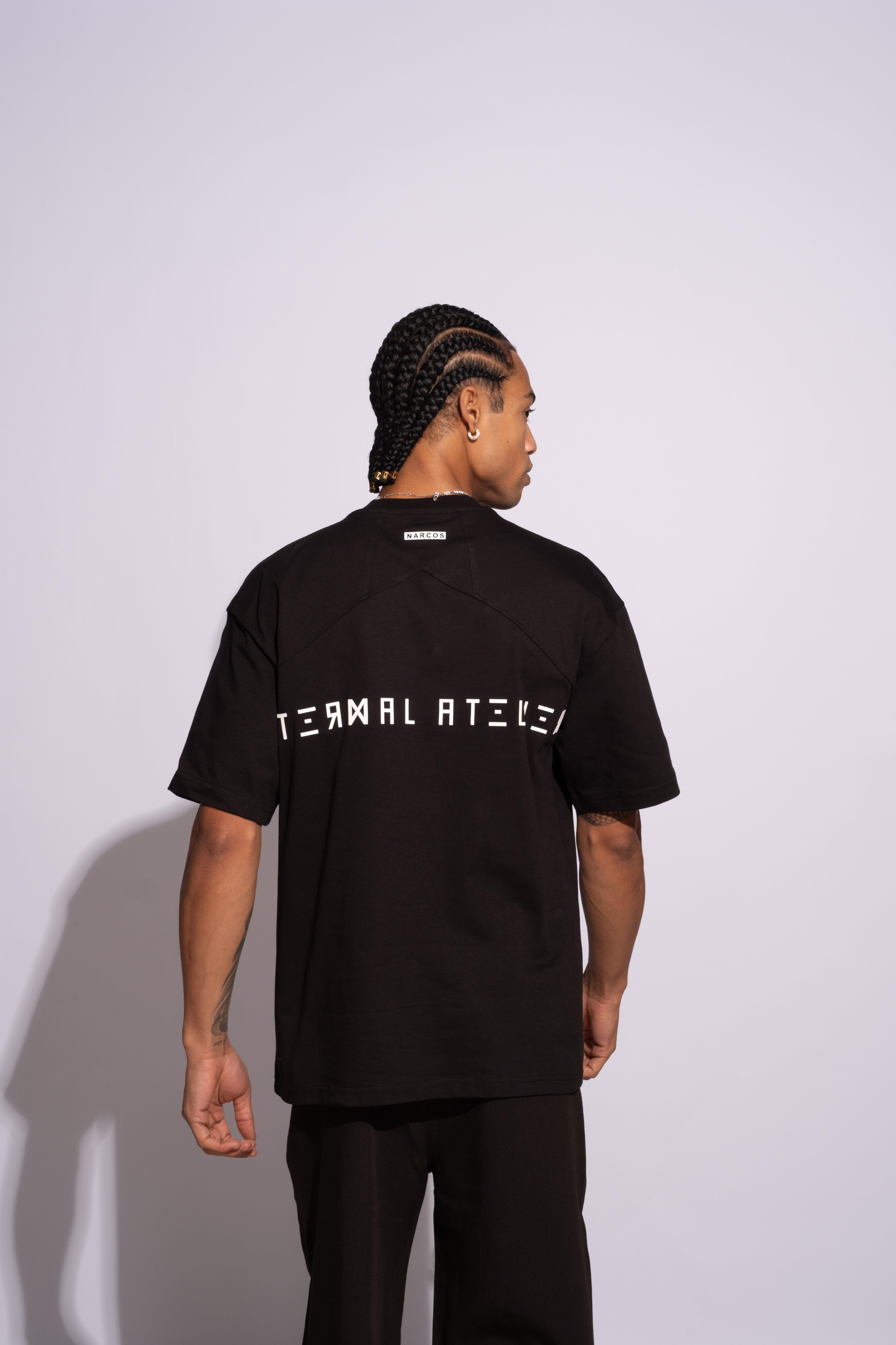 Erkek Oversize Termal Siyah