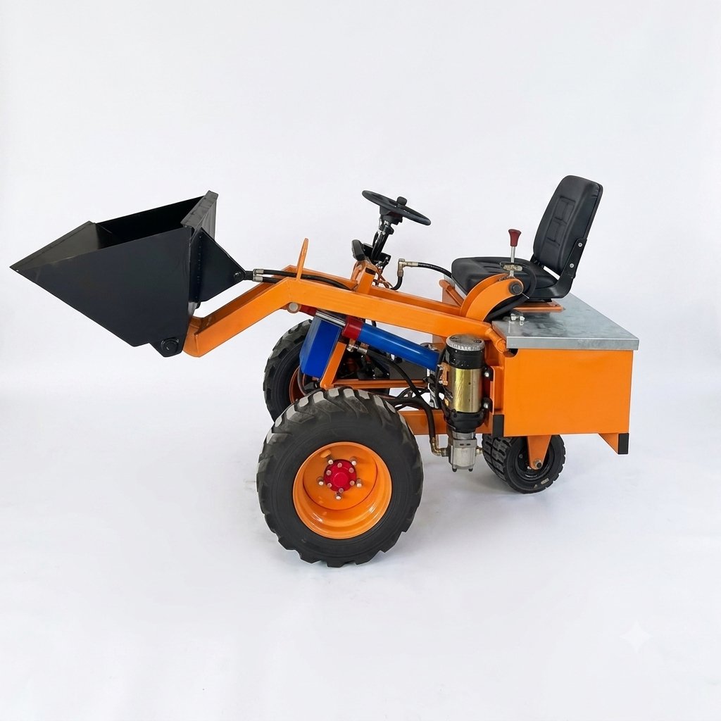 Balatlı3 Tekerlekli Mini Elektrikli Yükleyici 500 kg Kapasiteli