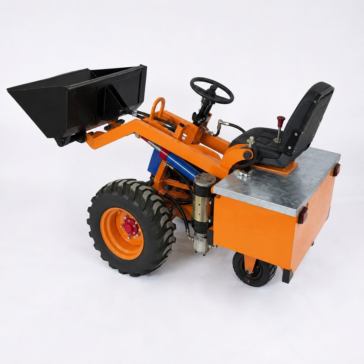 Balatlı3 Tekerlekli Mini Elektrikli Yükleyici 500 kg Kapasiteli
