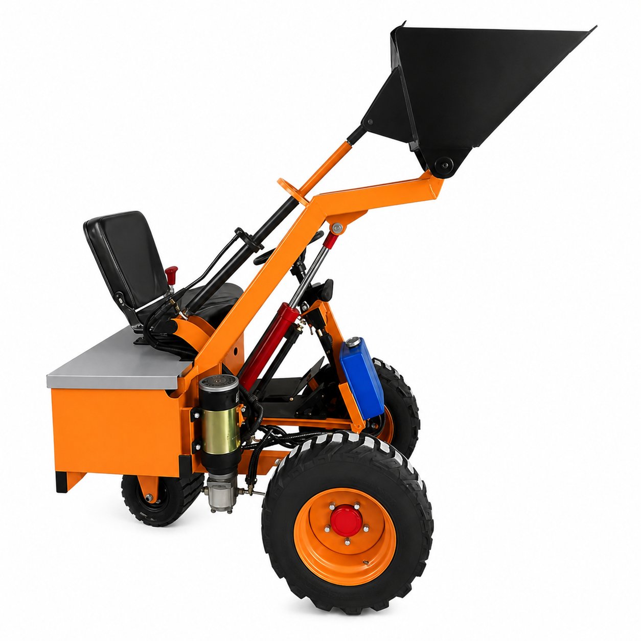 Balatlı3 Tekerlekli Mini Elektrikli Yükleyici 500 kg Kapasiteli