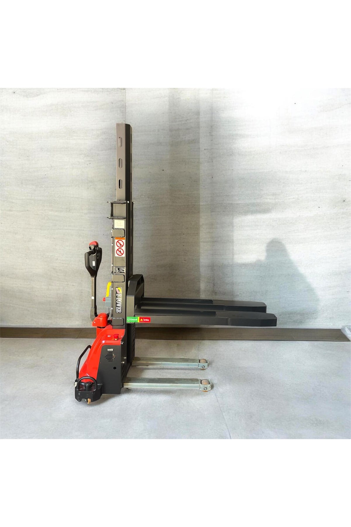 BalatlıKumandalı Tam Akülü Kendisini Yükleyebilen İstif Makinesi 1200 Kg 48V 30Ah