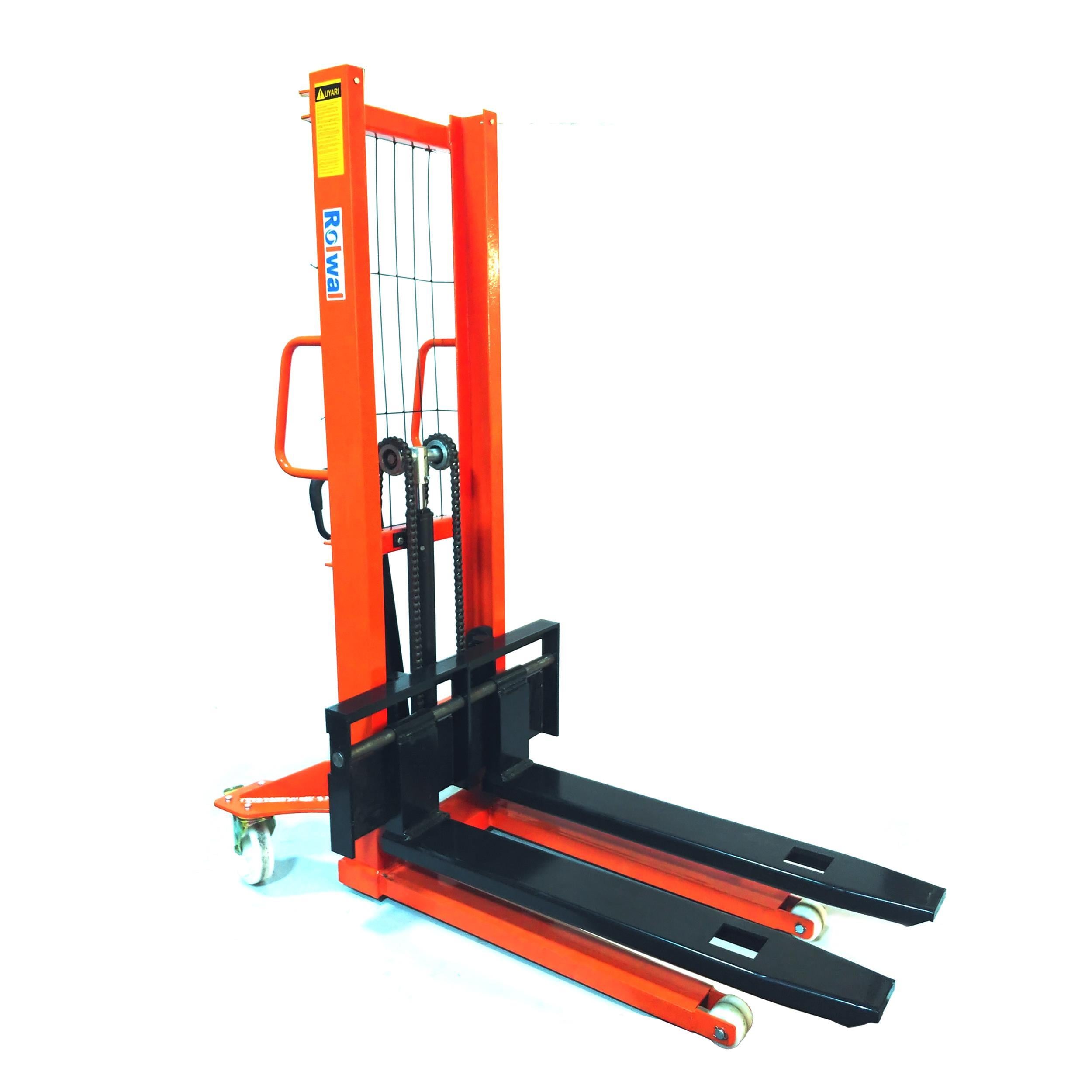 Rolwal 1.5 Ton 160 cm Ayarlanabilir Çatal Manuel İstif Makinesi FP-IM-HSA-15-16-A
