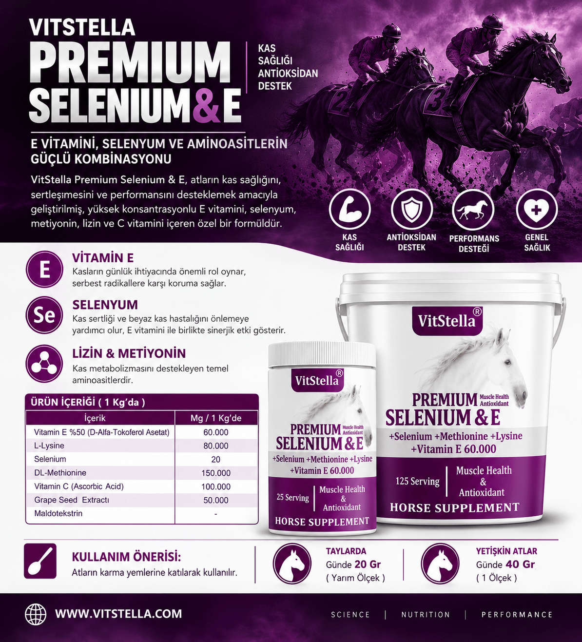 VitStella Premium Selenium&E Vitamin 5 Kg