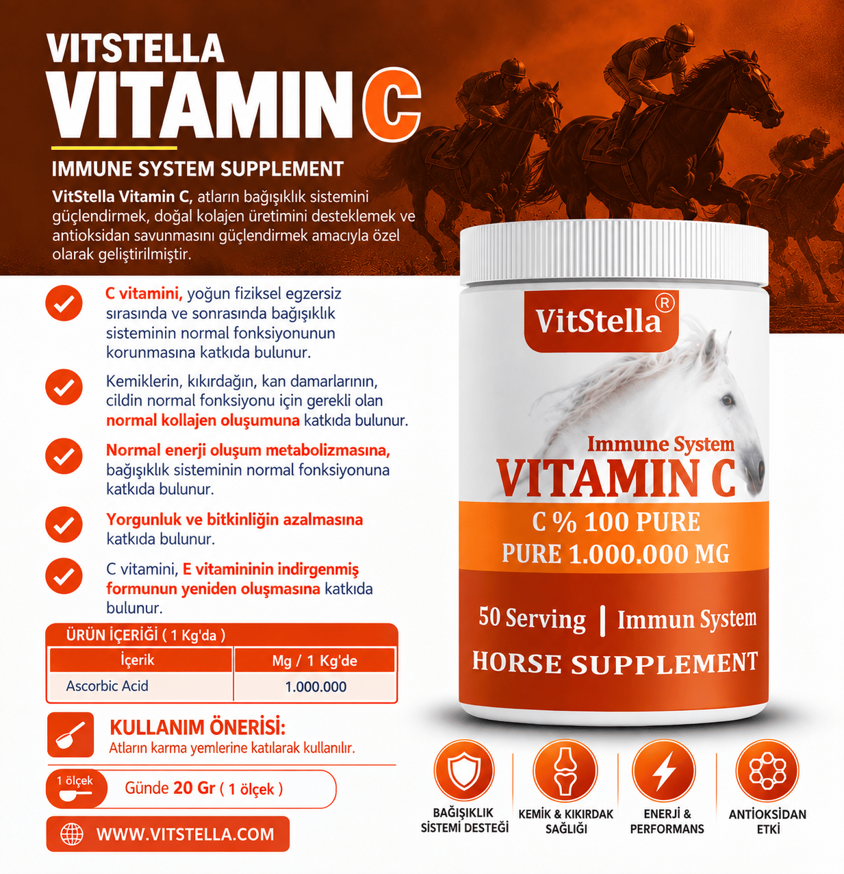 VitStella Vitamin C %100 Pure 1 Kg