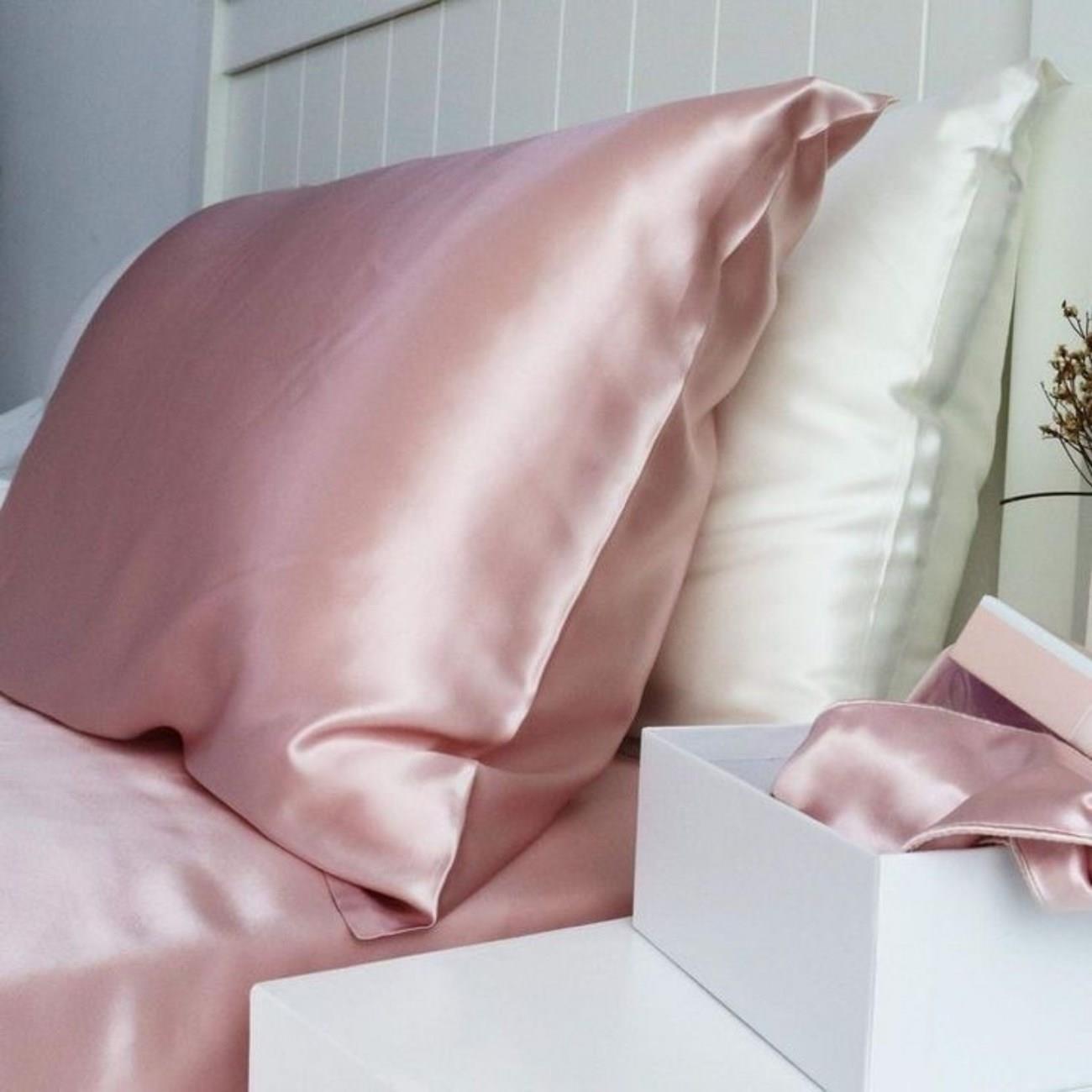 Antibakteriyel Terletmeyen İpek Saten Yastık Kılıfı 2'li 50x70 Pembe
