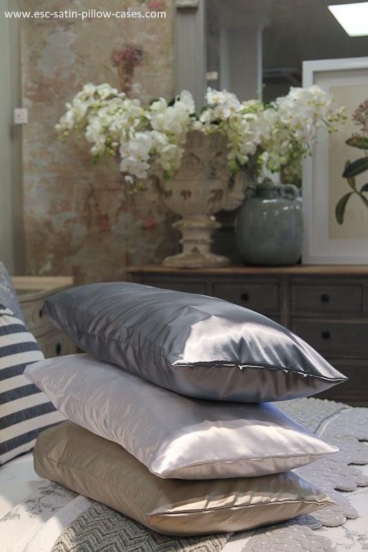 Antibakteriyel Terletmeyen İpek Saten Yastık Kılıfı 2'li 50x70 Gümüş