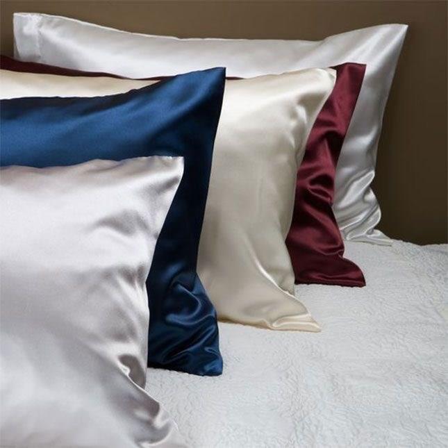 Antibakteriyel Terletmeyen İpek Saten Yastık Kılıfı 2'li 50x70 Gümüş