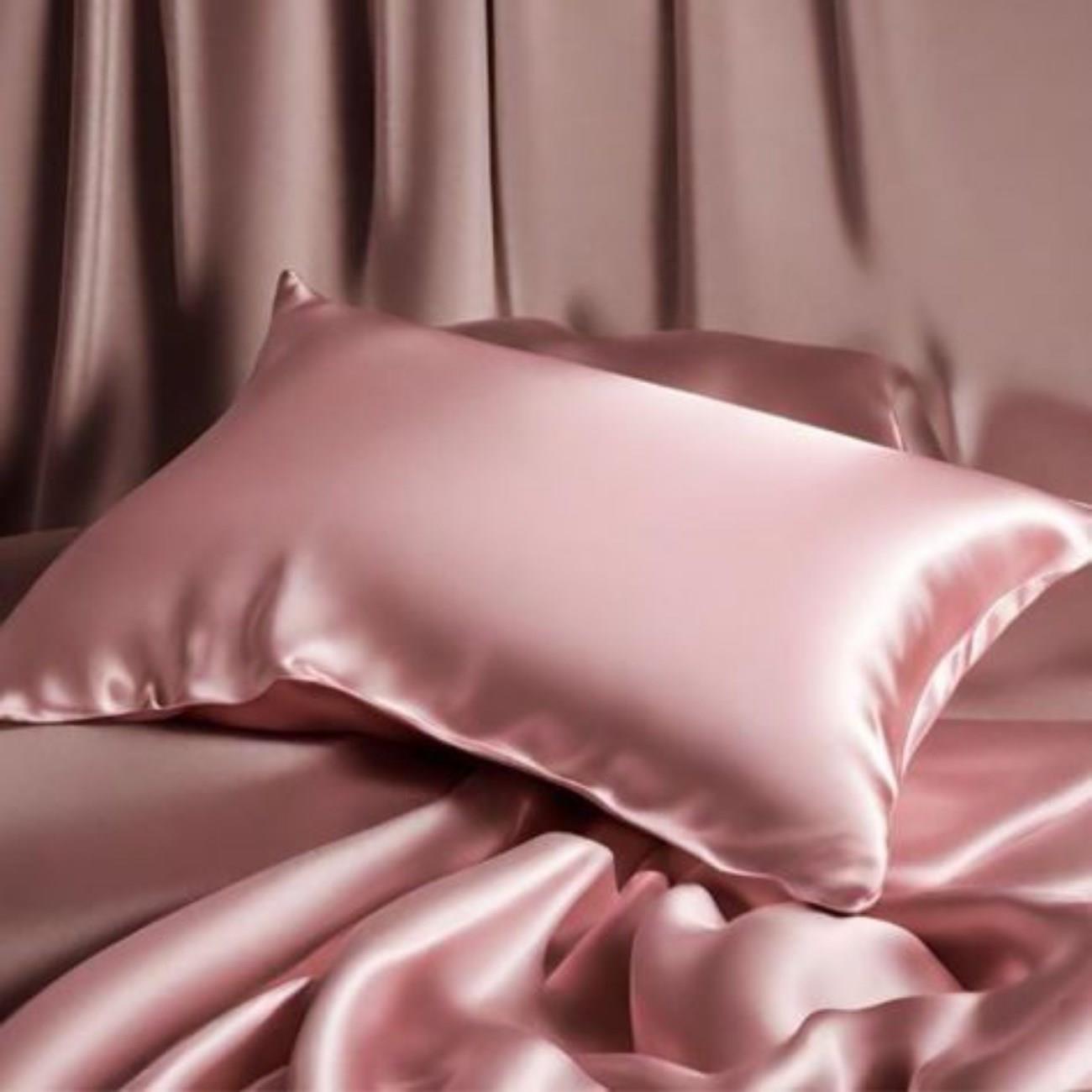 Antibakteriyel Terletmeyen İpek Saten Yastık Kılıfı 2'li 50x70 Pembe