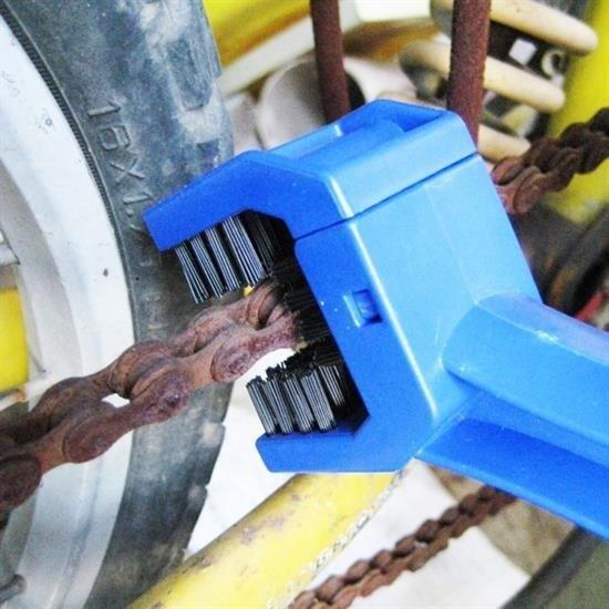 BUFFER® Bisiklet Zincir Dişlisi Koruyucu Pas Sökücü Temizleme Fırçası Aparatı Bakım Seti 4 Parça