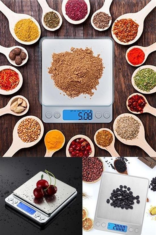 BUFFER® Dijital Hassas Mutfak Terazisi Hassas Tartı 2000 Gr/01 Gr Hassasiyet
