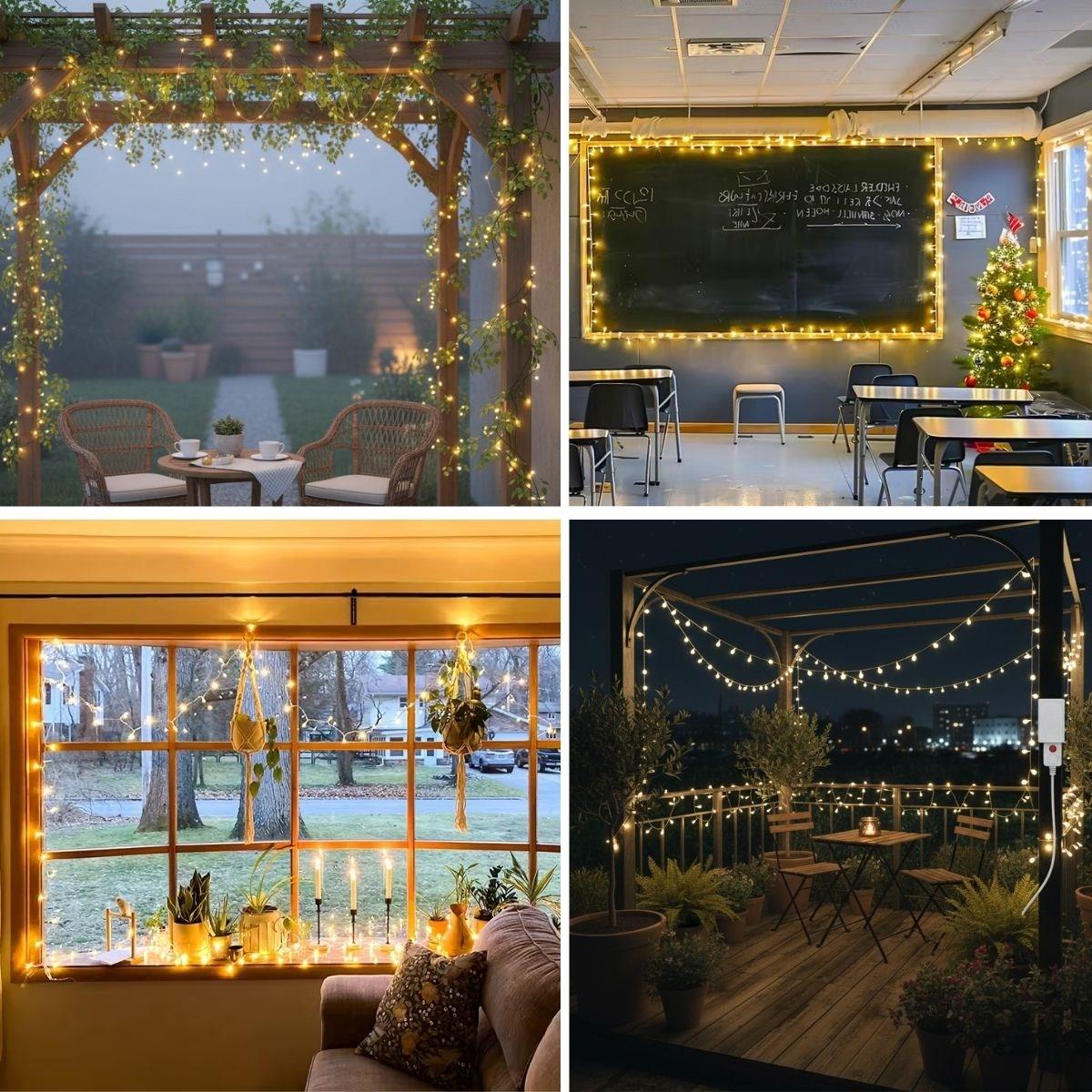 BUFFER® Günışığı Renk 5 Farklı Işık Modlu 10 Metre Eklemeli Dekor Boncuk Model Dekoratif Led