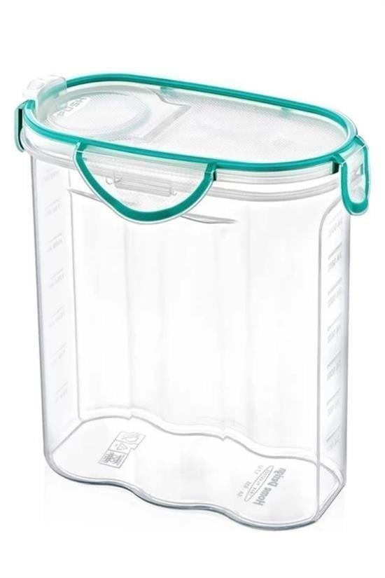 BUFFER® Kilitli Kapaklı Contalı Hava,Su Sıvı Geçirmez 2,4 Litre Erzak Saklama Kabı-SA590